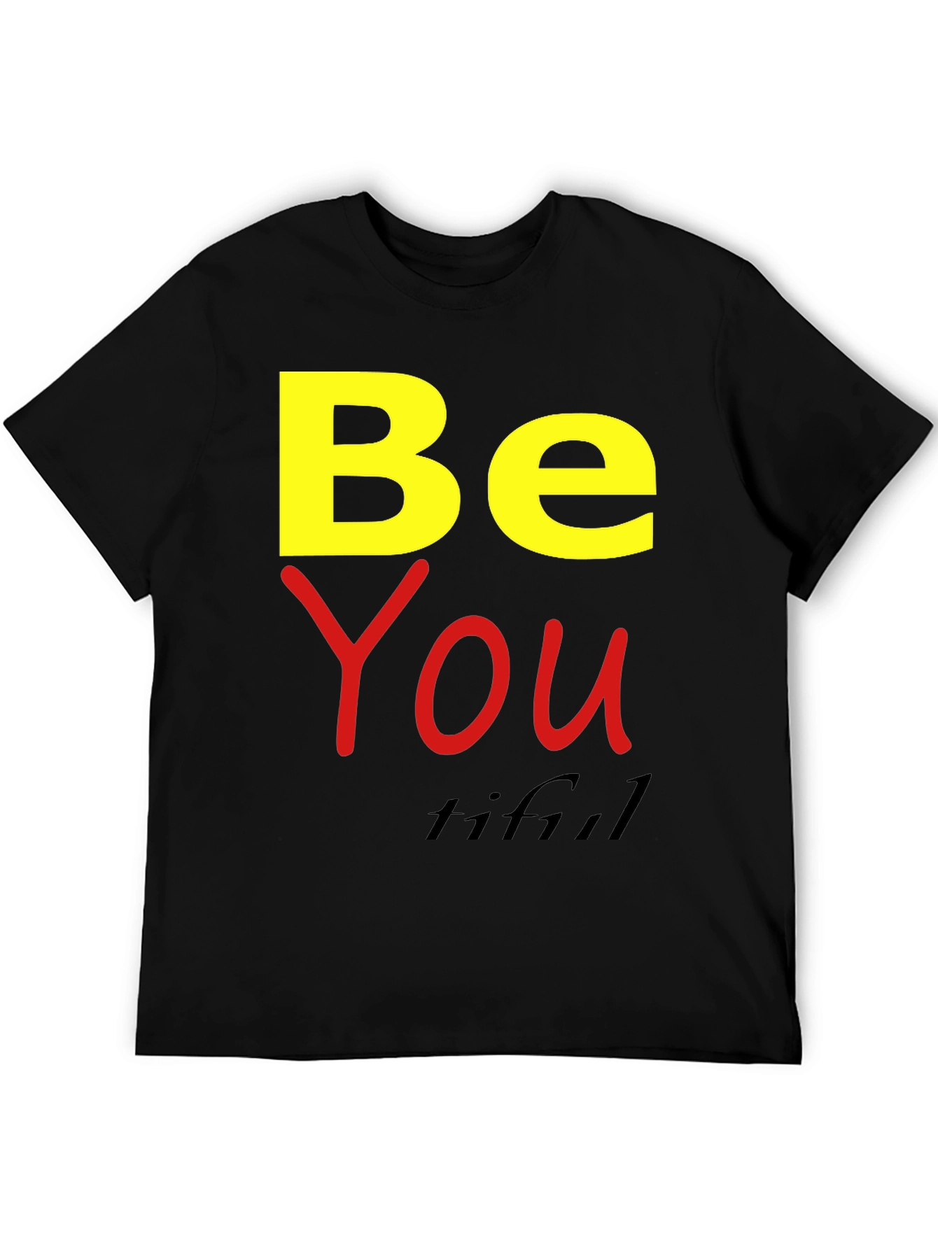 Black Be You Tiful Graphic Tee - Black view 5