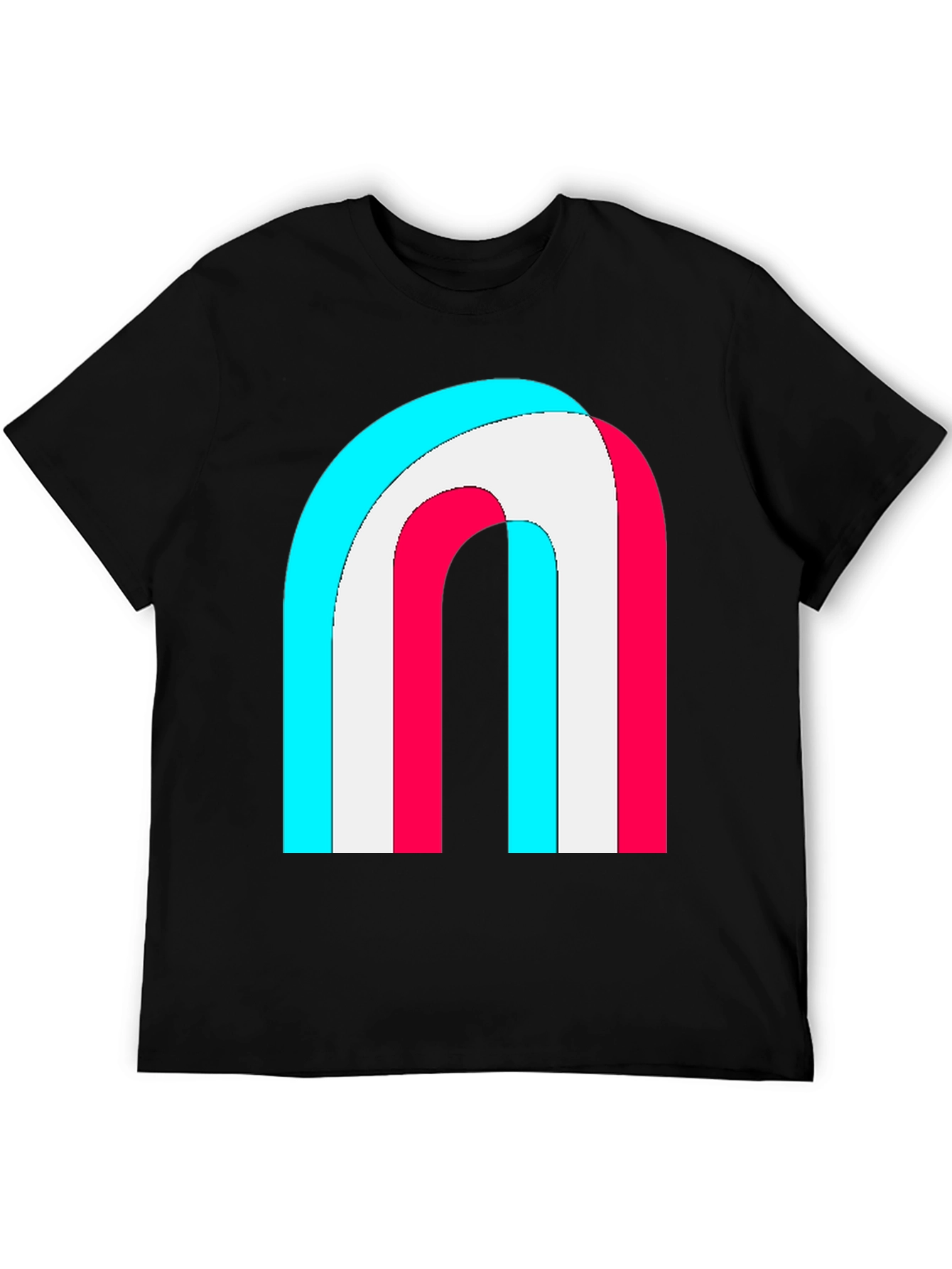 Black Retro Rainbow Arch Graphic Tee - Stylish Comfort view 5