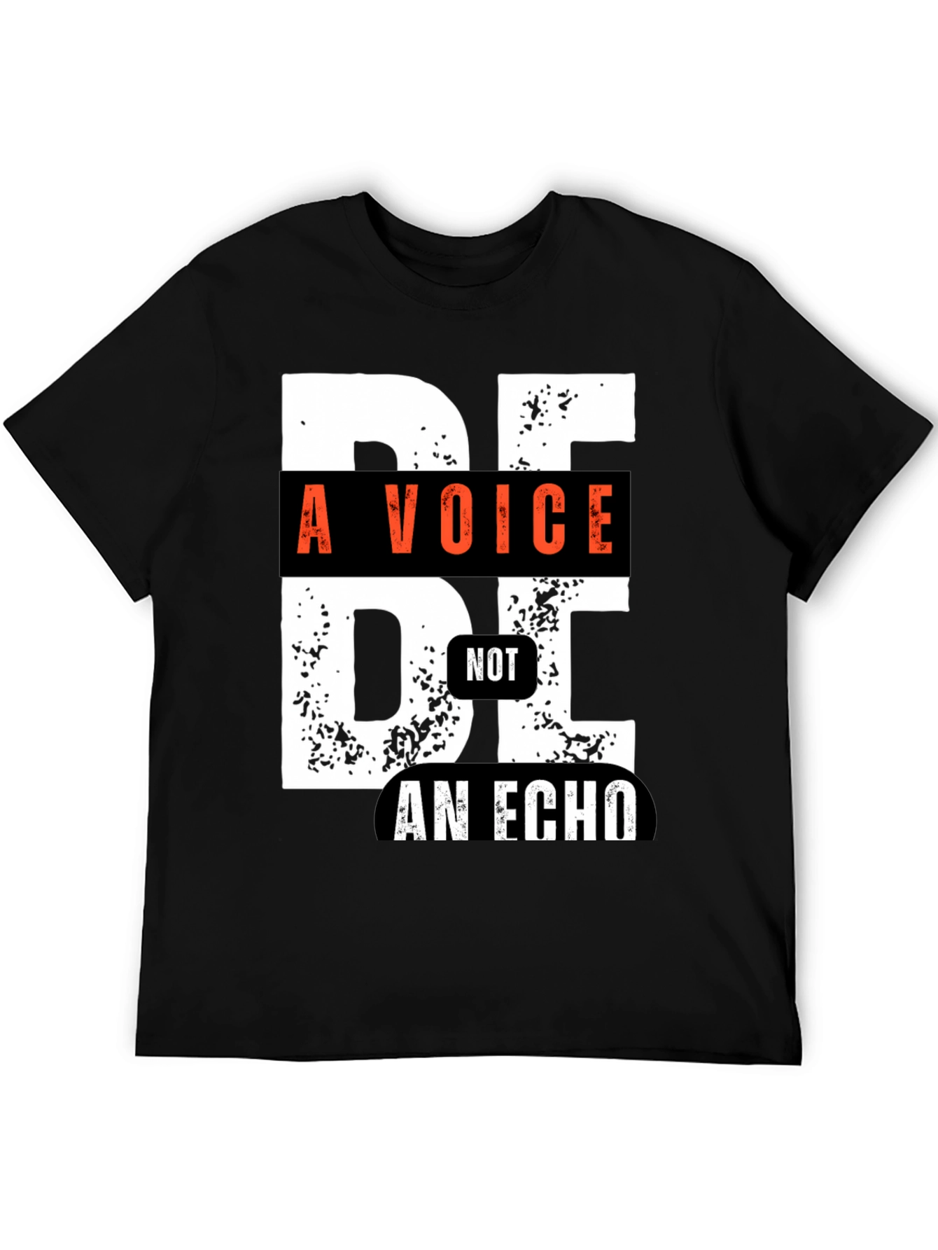 Black Be a Voice, Not an Echo Graphic Tee - Unisex view 5
