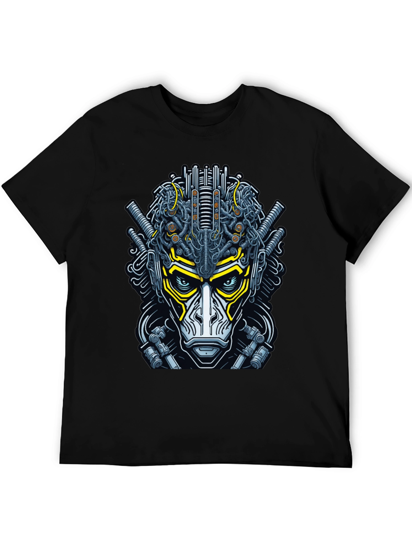 Black Cyberpunk Monkey Graphic Tee - Unique Streetwear view 5