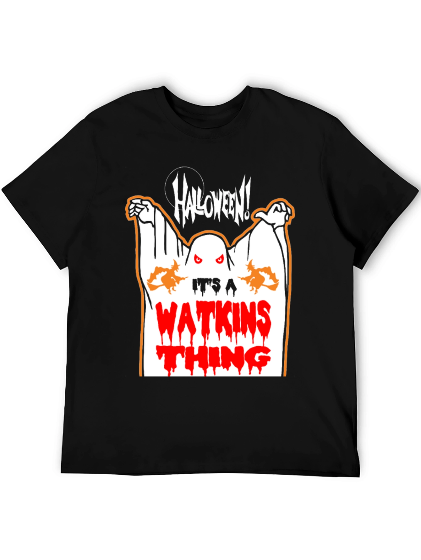 Black Halloween Watkins Thing T-Shirt view 5
