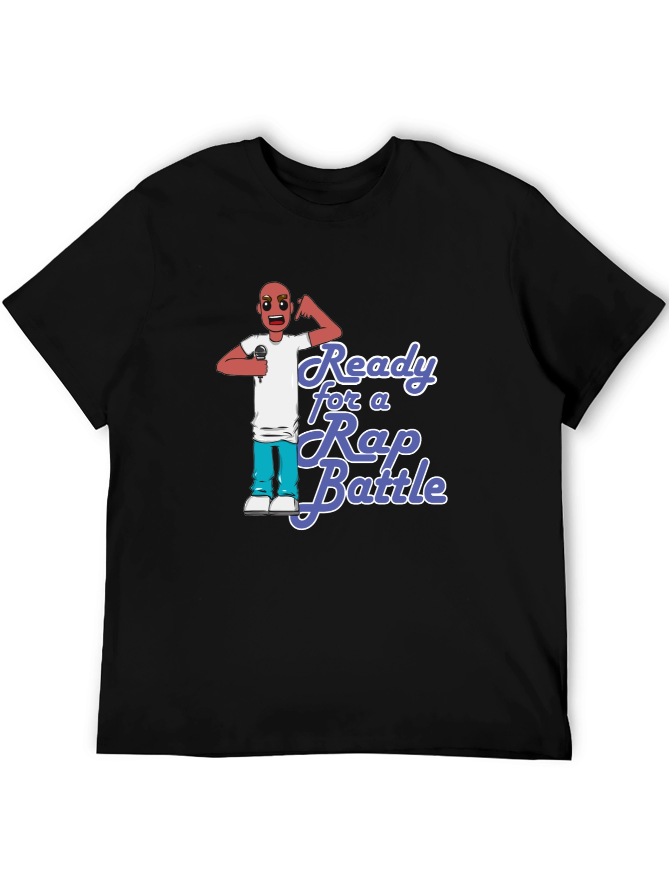 Black Ready for a Rap Battle T-Shirt view 5