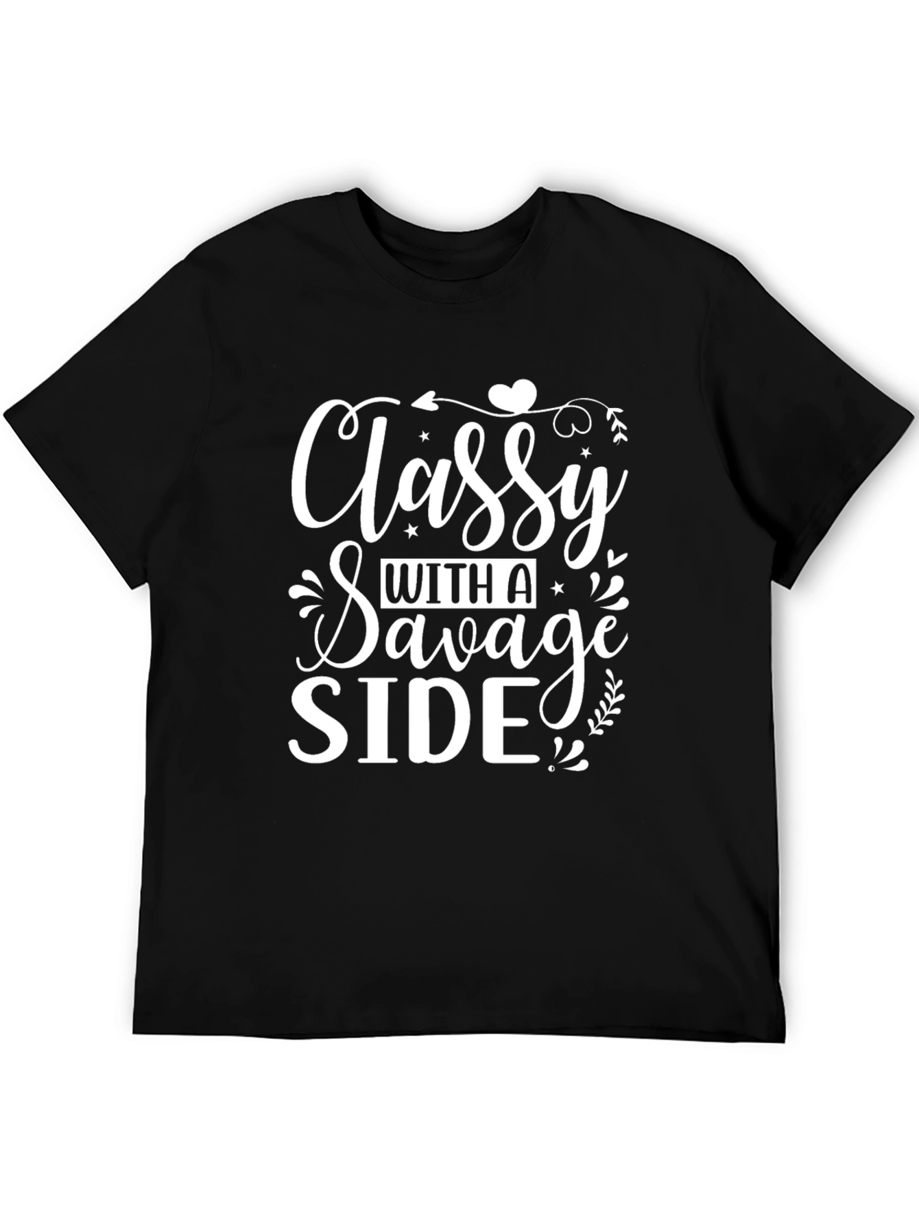 Classy With A Savage Side Black T-Shirt - 5