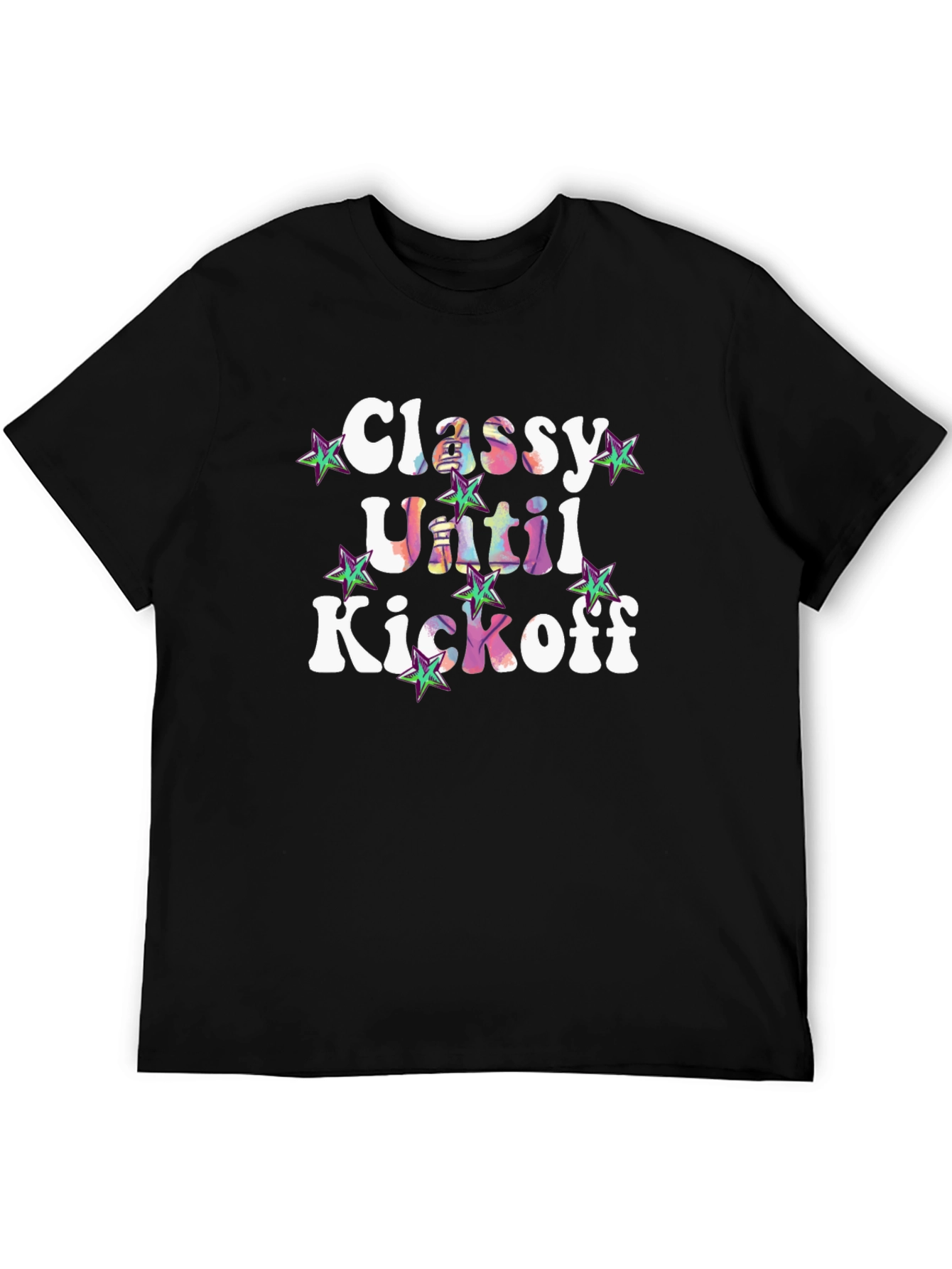 Black Classy Until Kickoff Graphic Tee view 5