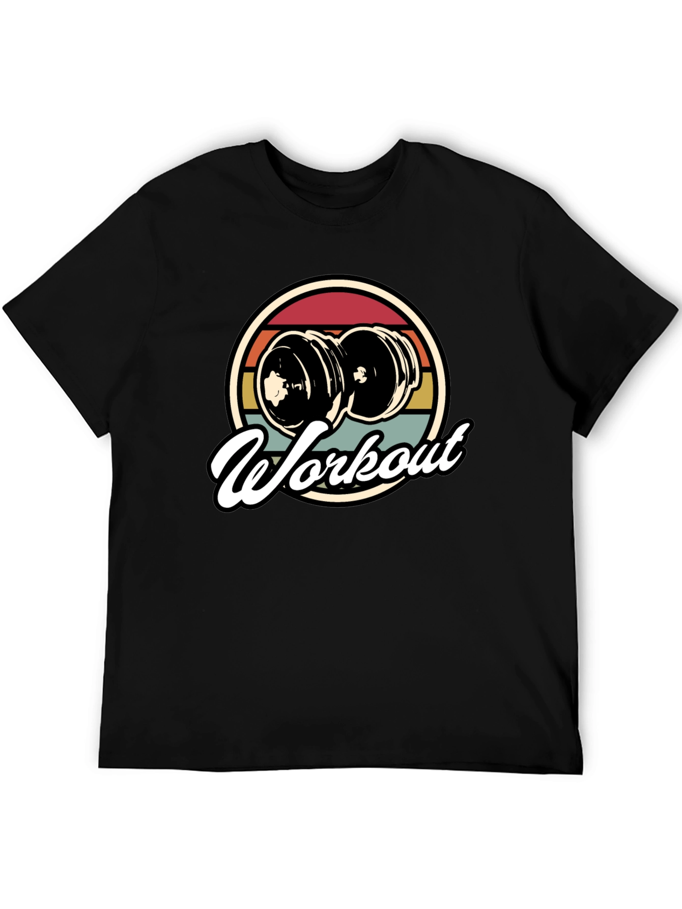 Black Vintage Workout T-Shirt - Retro Gym Style view 5