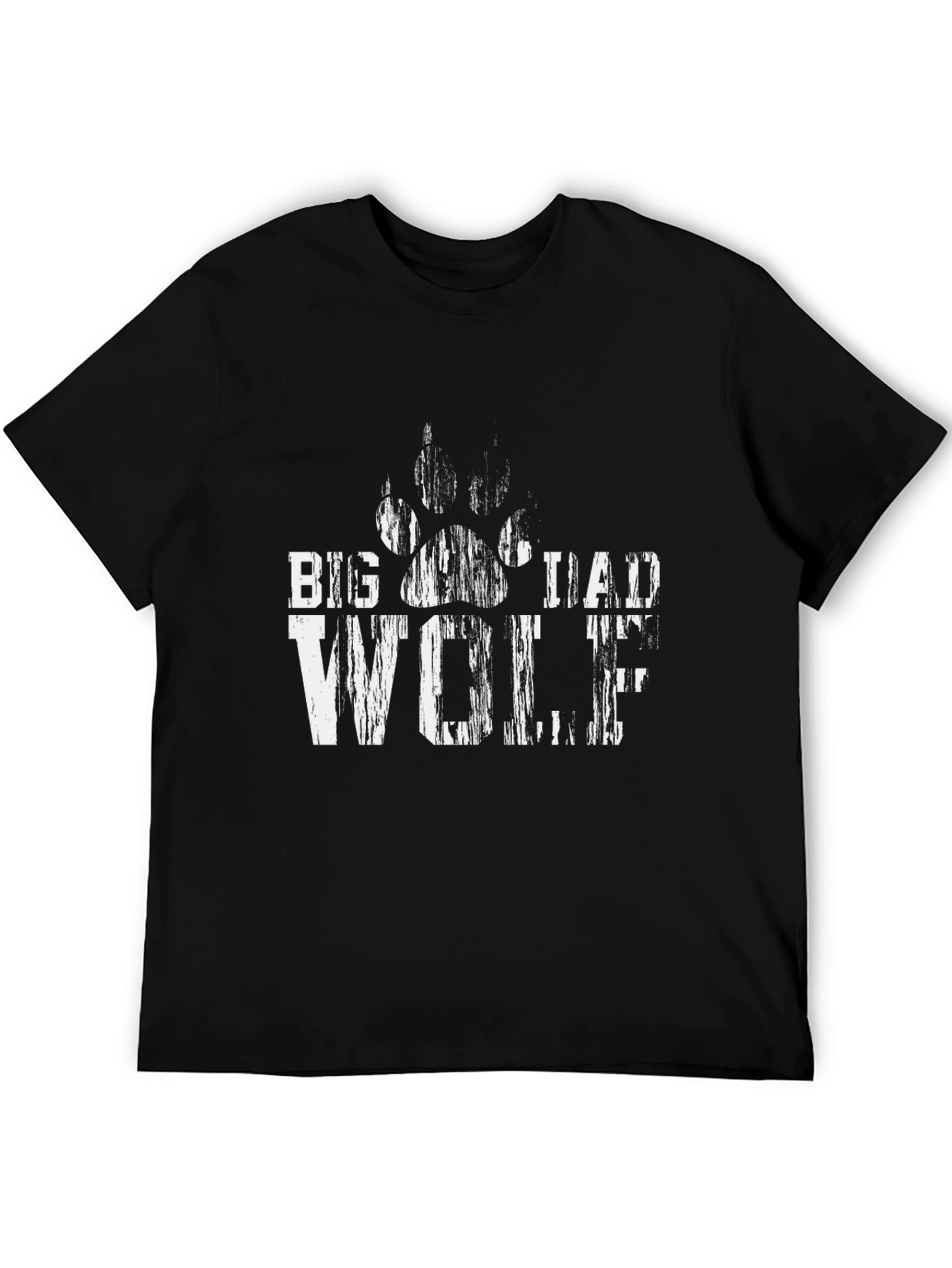 Black Big Dad Wolf Graphic Tee - Mens Black T-Shirt view 5