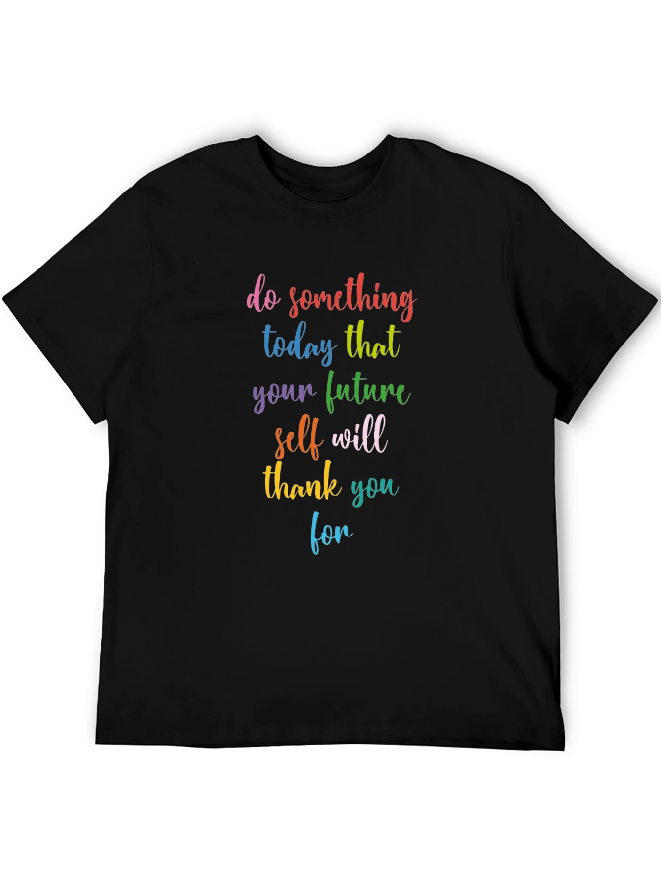 Black Inspirational Quote Graphic Tee - Do Something Today view 5