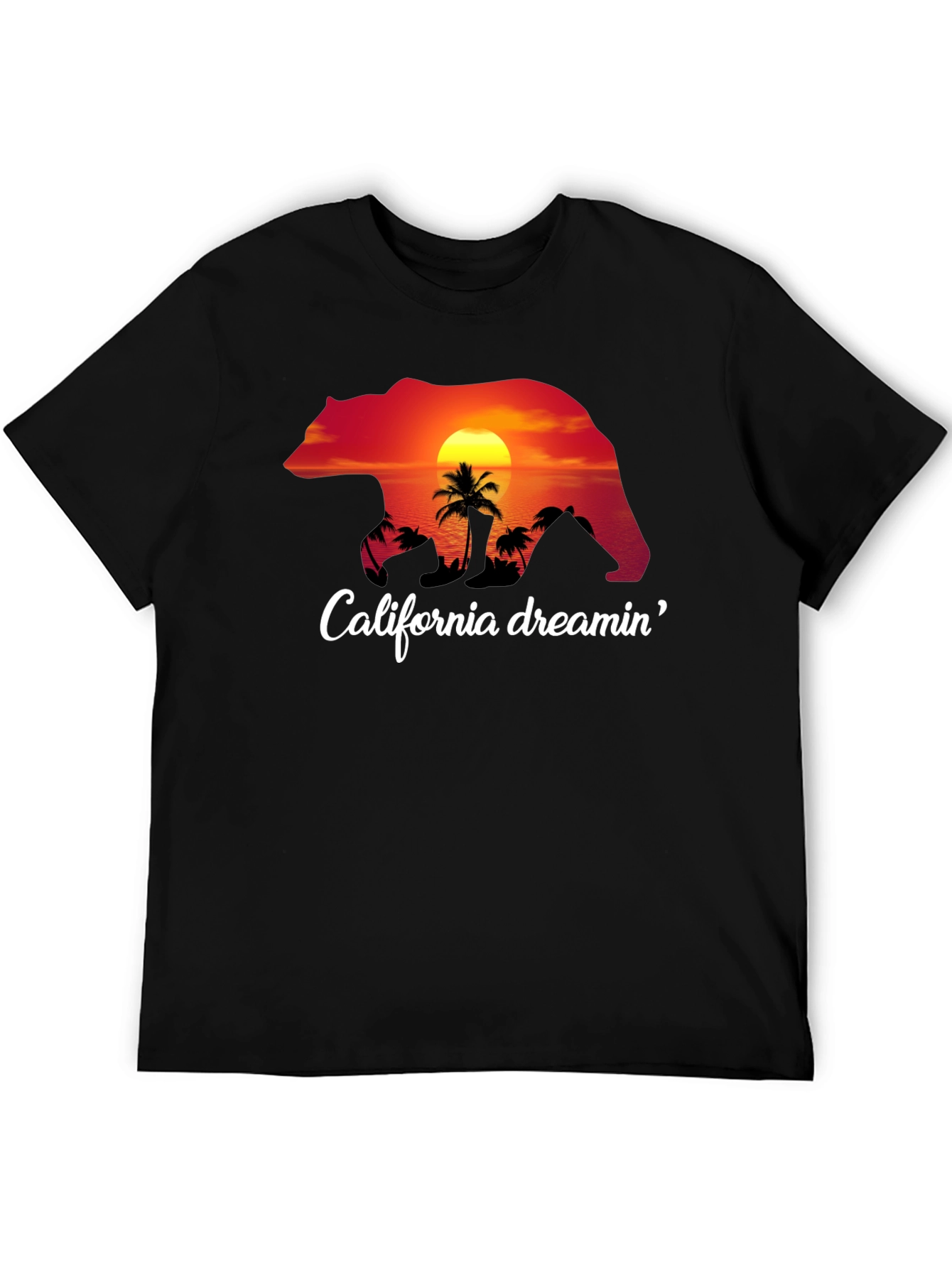 Black California Dreamin' Bear Graphic Tee view 5