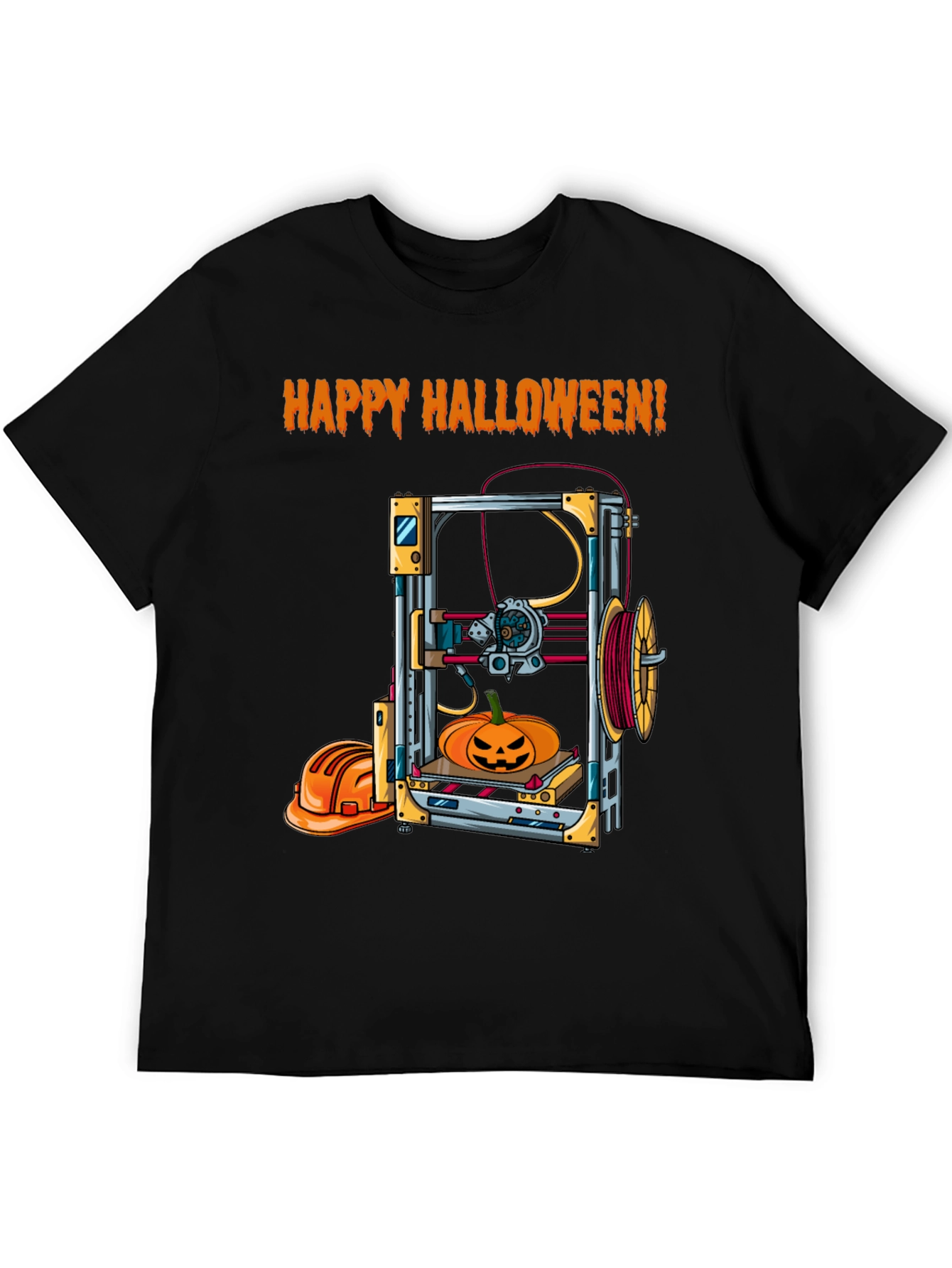 Black Happy Halloween 3D Printing T-Shirt view 5
