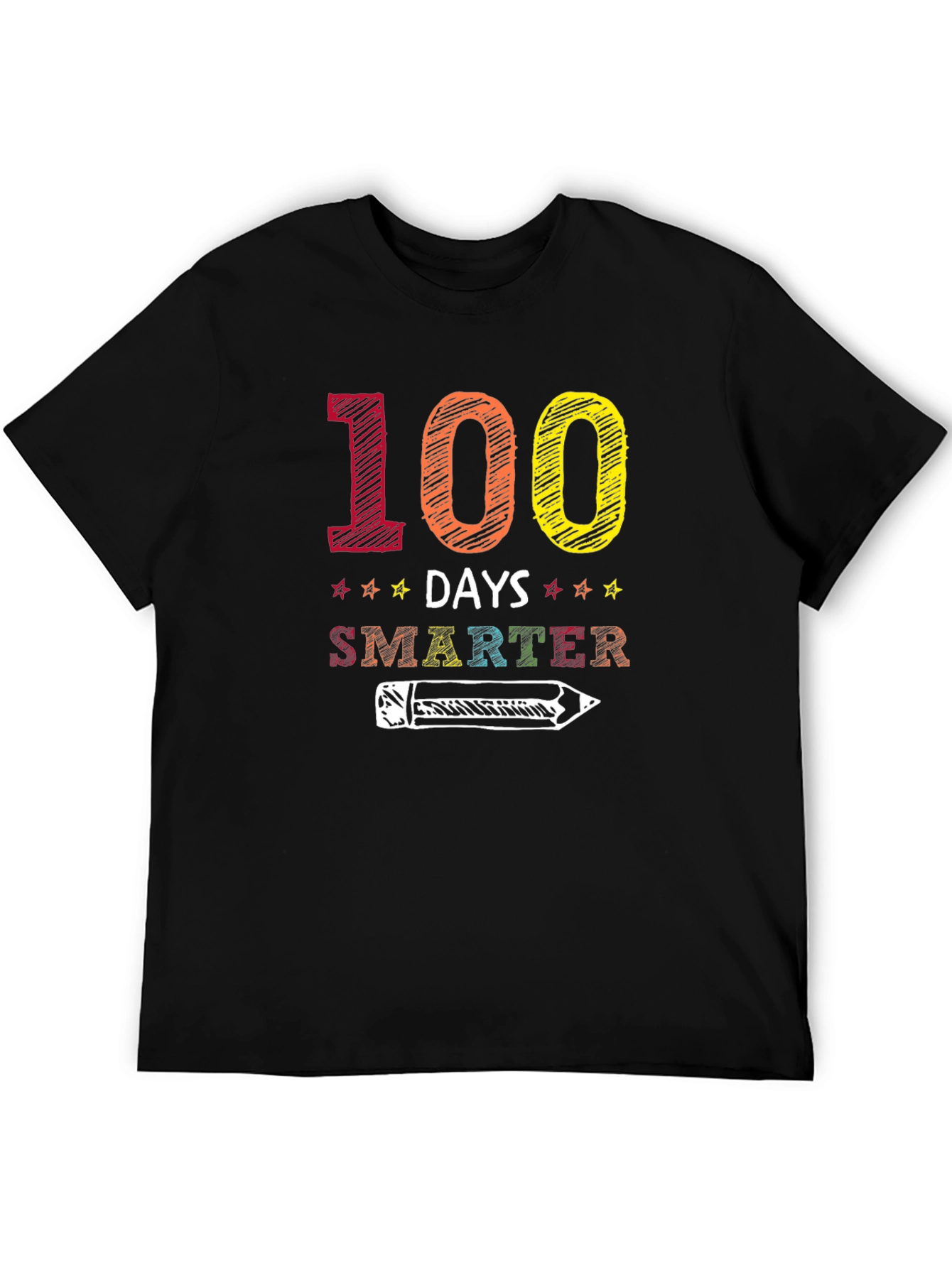 Black 100 Days Smarter Graphic T-Shirt view 5