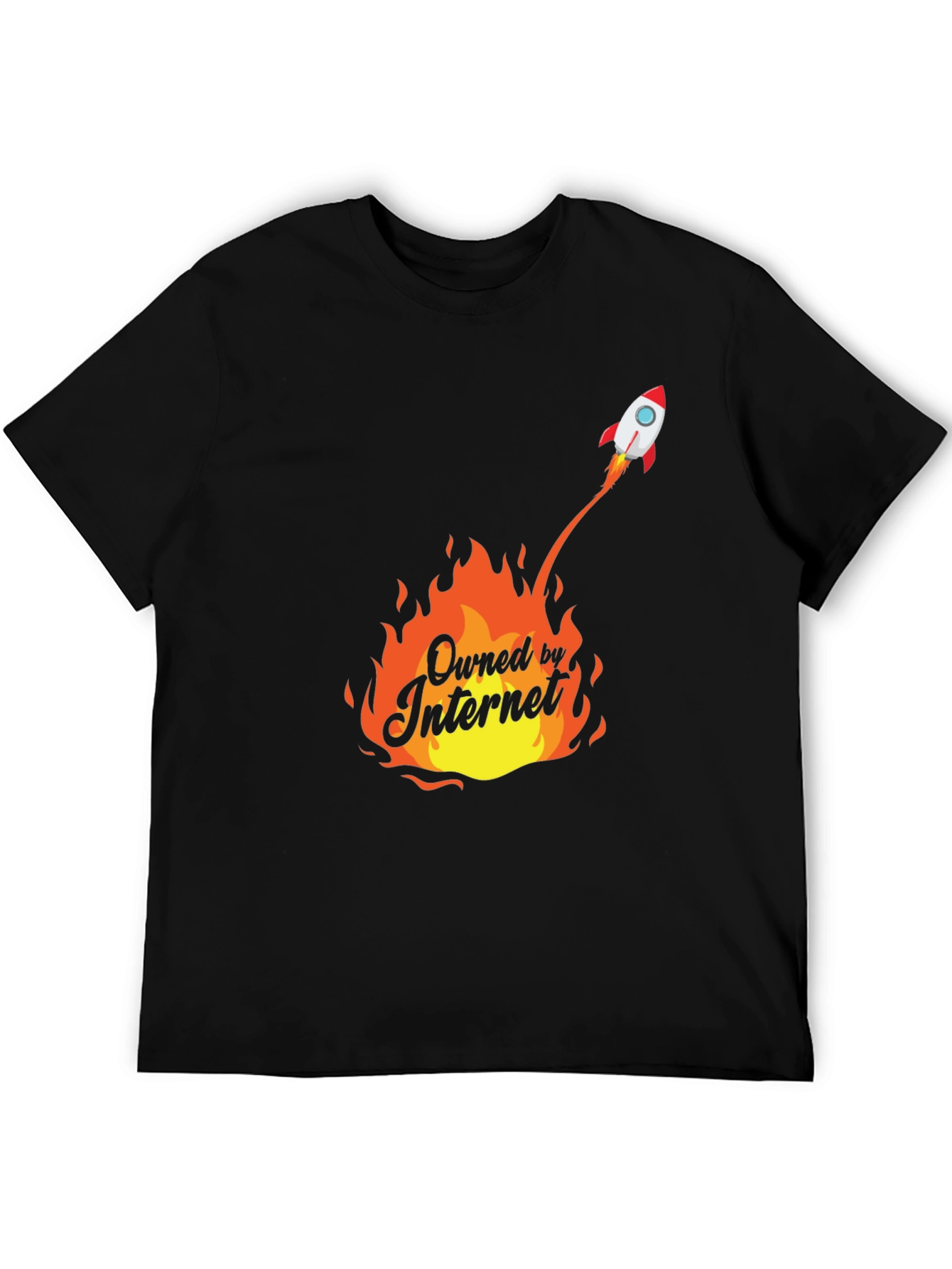 Owned By Internet Rocket Black T-Shirt - 5