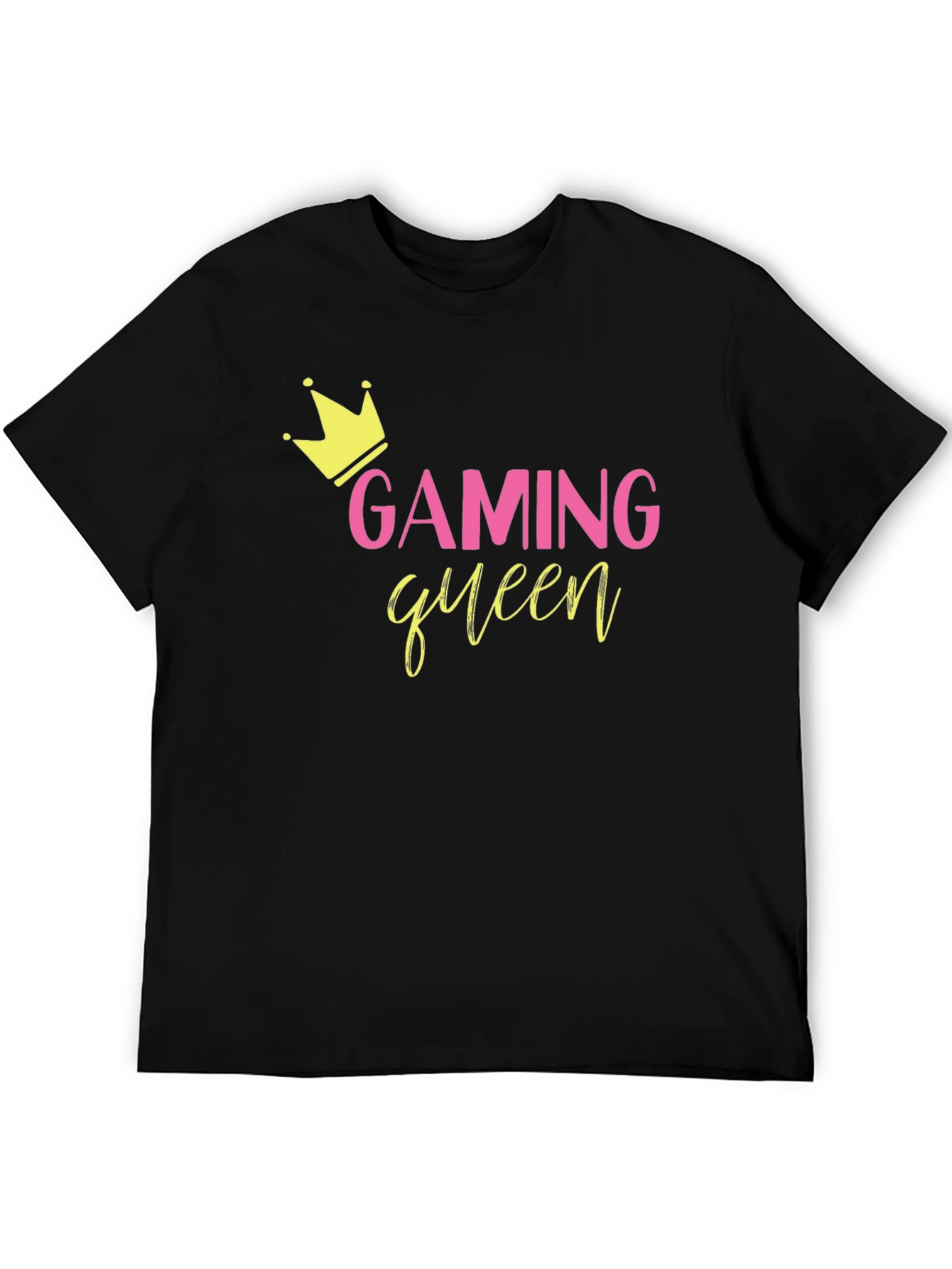 Black Gaming Queen Black T-Shirt view 5