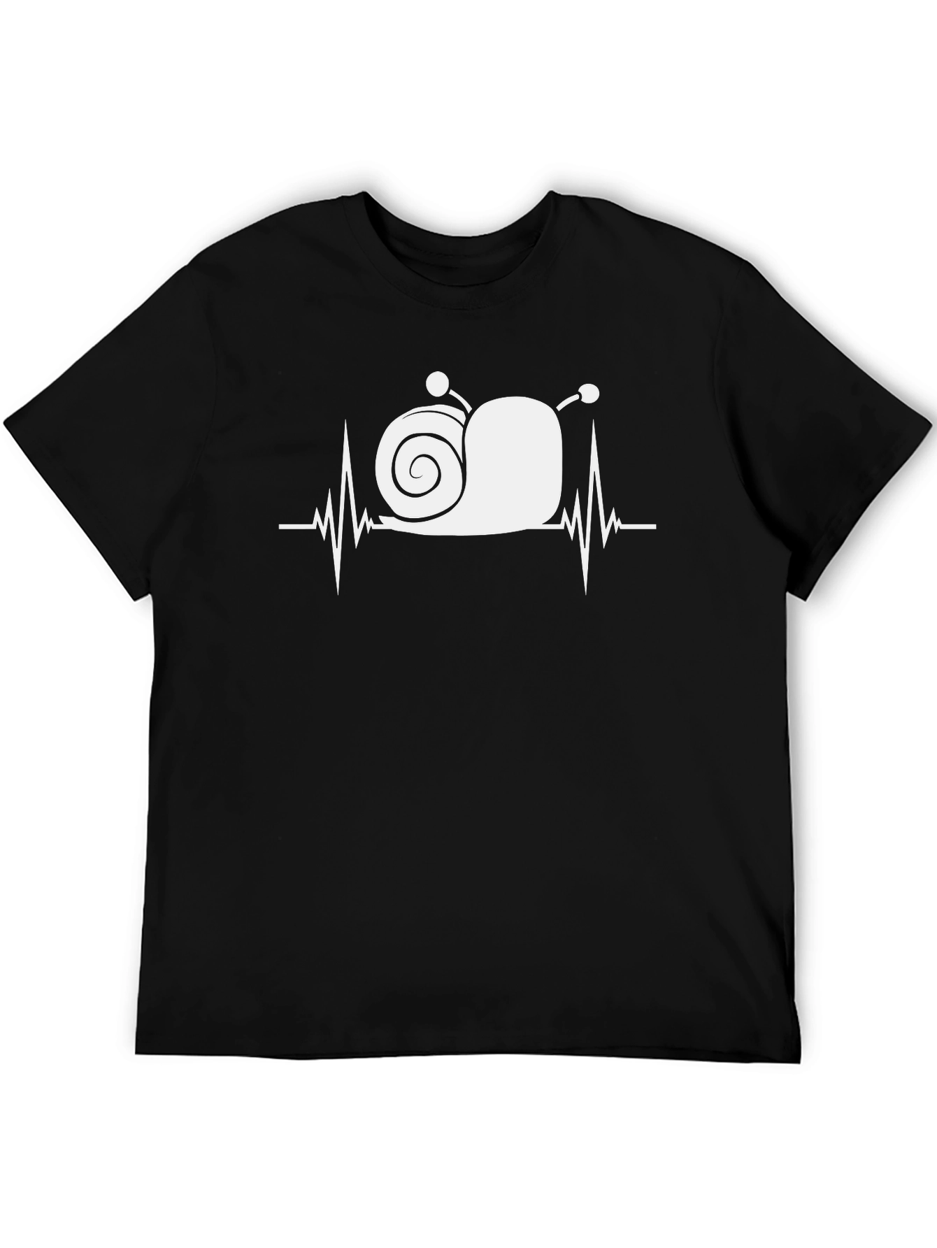 Black Snail Heartbeat Graphic Tee - Quirky & Cool view 5