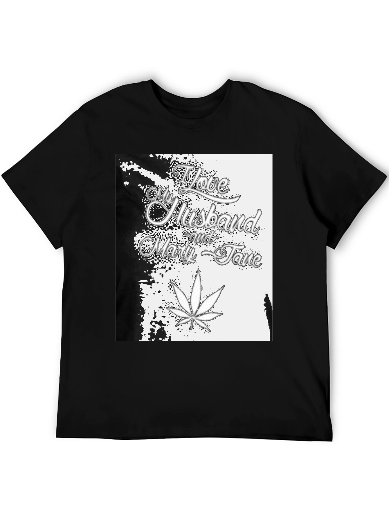 Black I Love My Husband and Mary Jane Black T-Shirt view 5