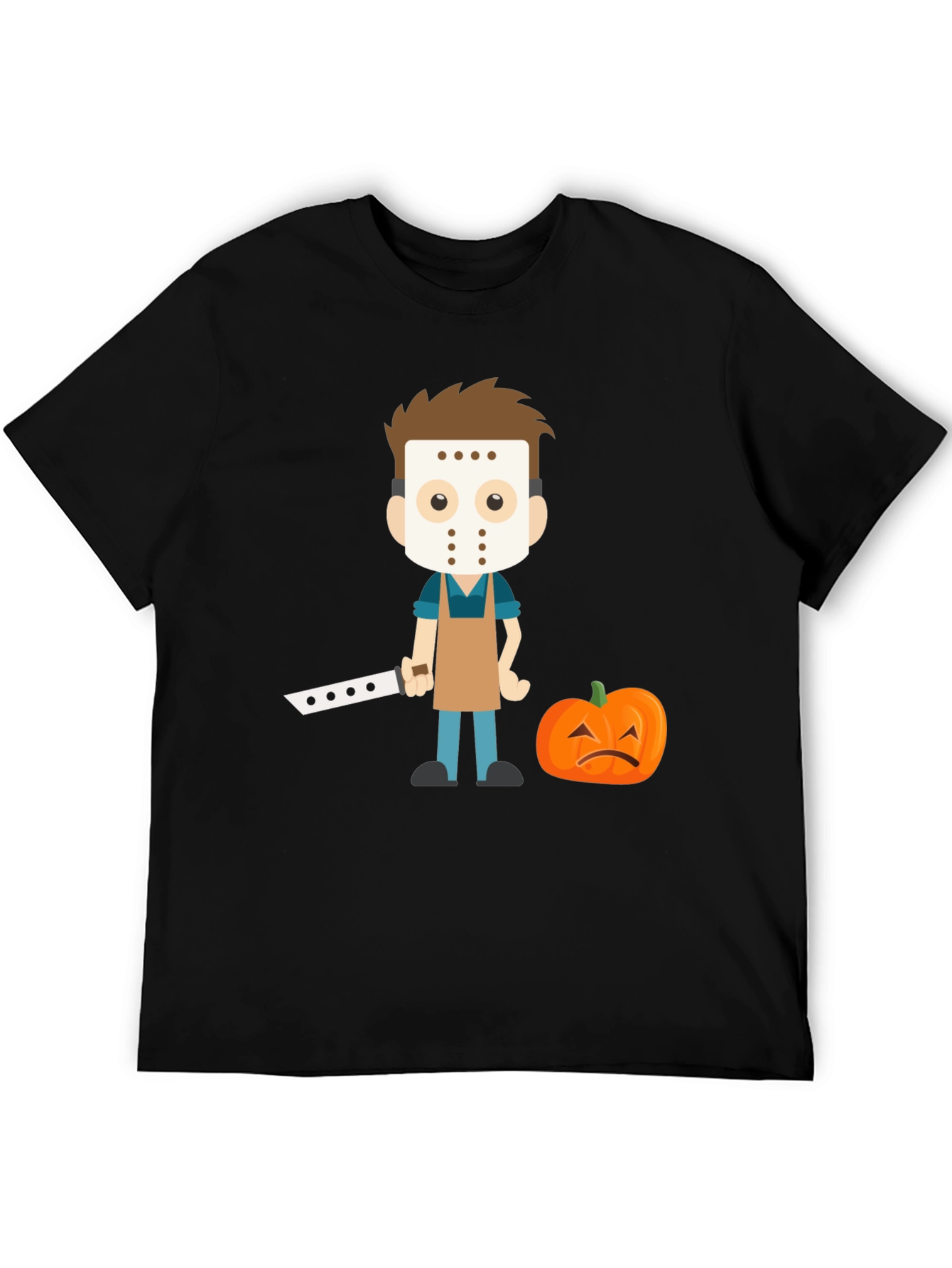 Black Halloween Cartoon Graphic Tee view 5