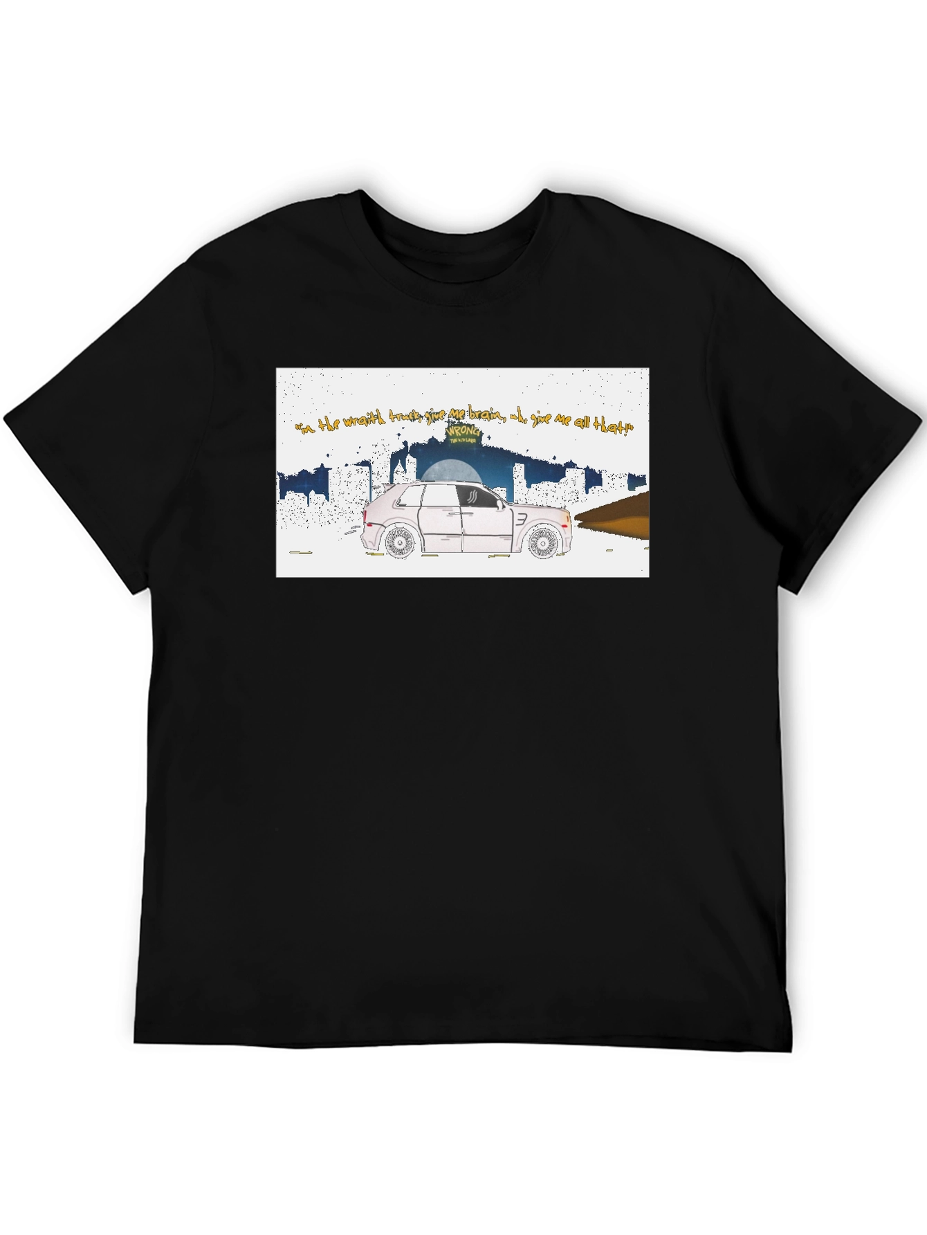 Trendy Graphic Tee - Car & Lyrics - 5