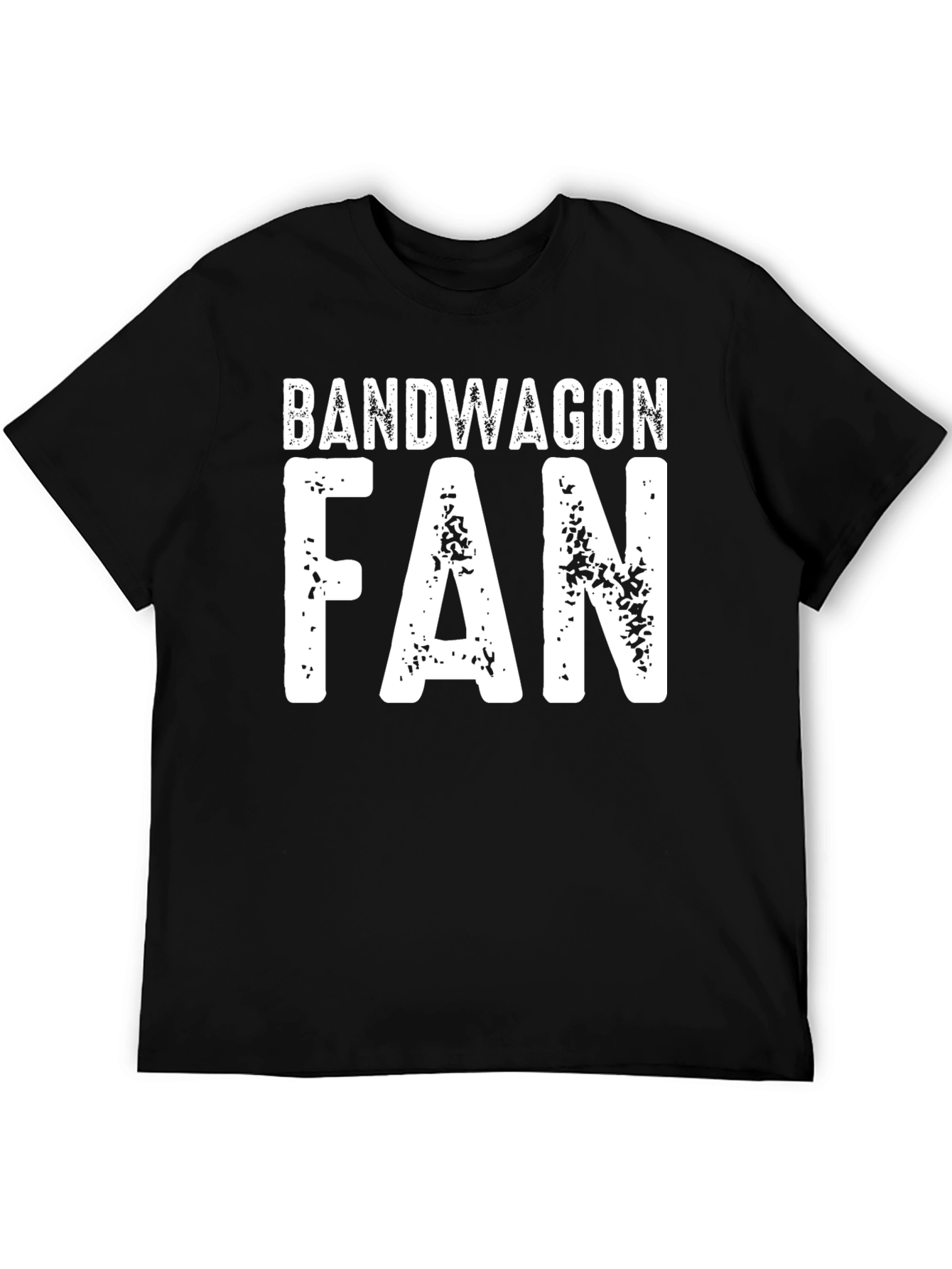 Black Bandwagon Fan T-Shirt - Distressed Graphic Tee view 5