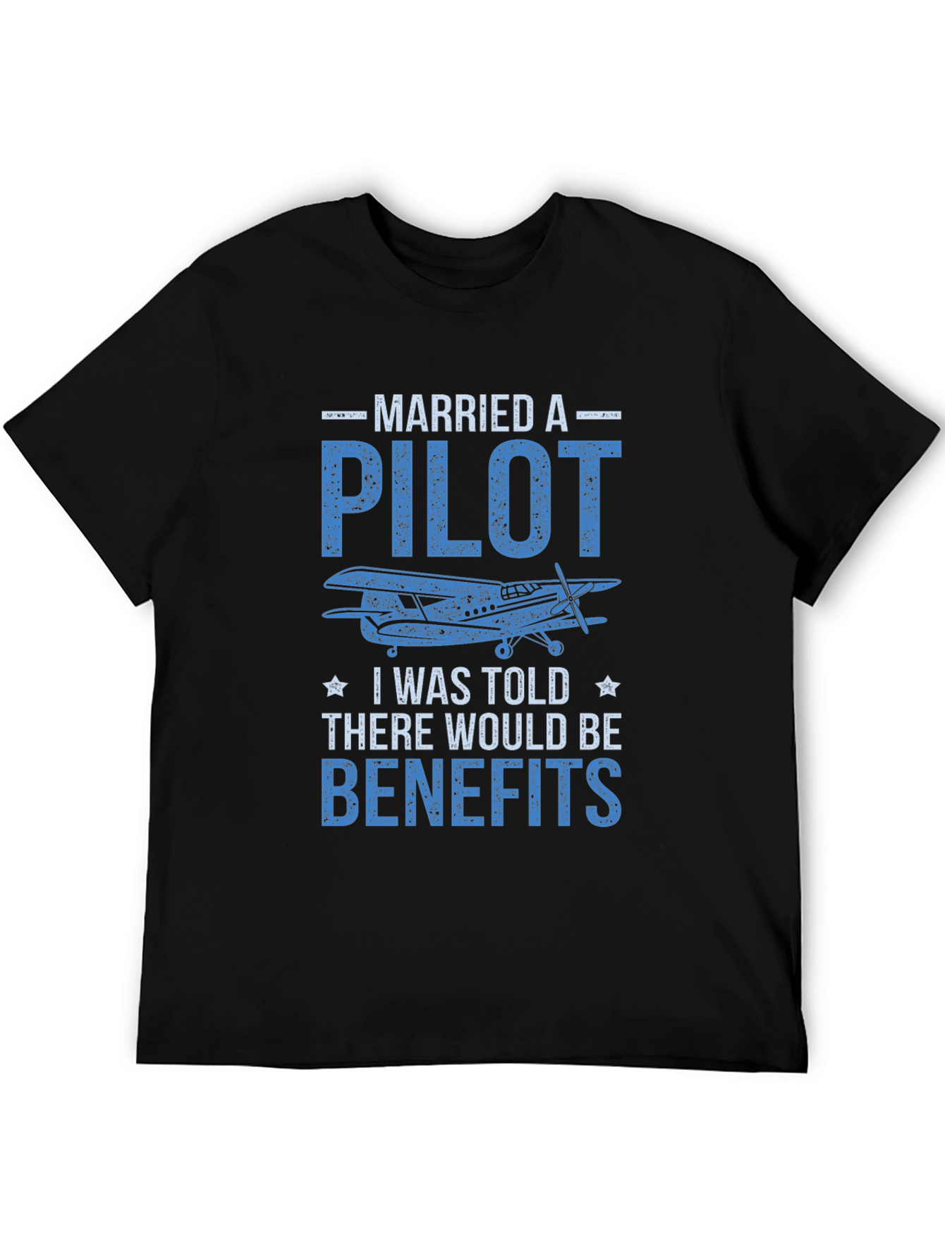 Black Married a Pilot T-Shirt view 5
