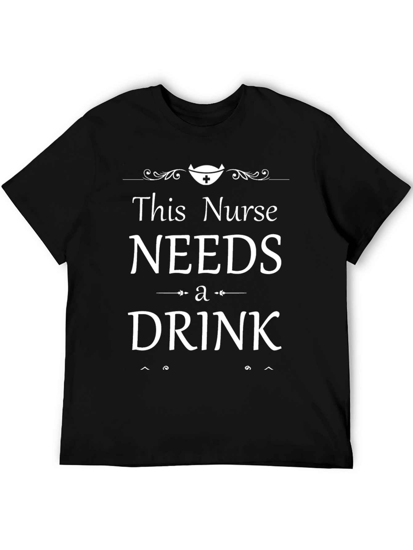 Black This Nurse Needs a Drink Graphic Tee view 5