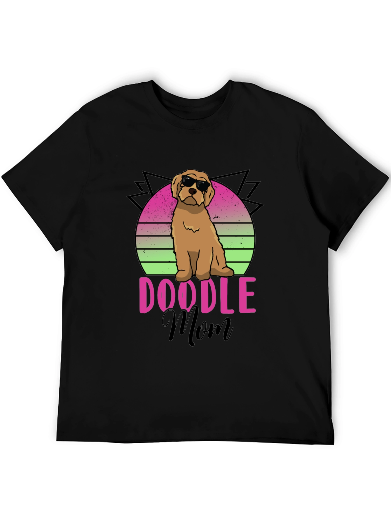 Black Doodle Mom Black T-Shirt - Dog Lover Gift view 5