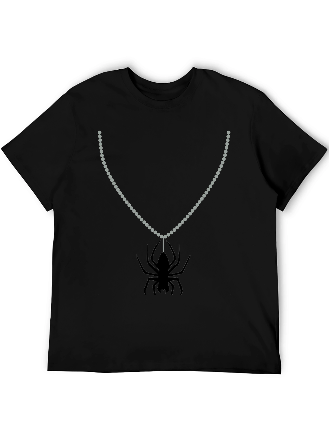 Black Spider Pendant Tee - Creepy Cool Style view 5