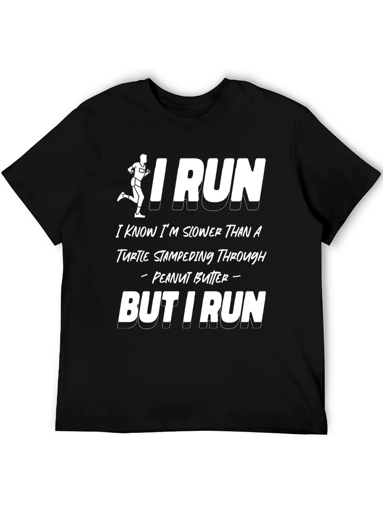 Funny Running T-Shirt - Turtle Stampeding Through Peanut Butter - 5