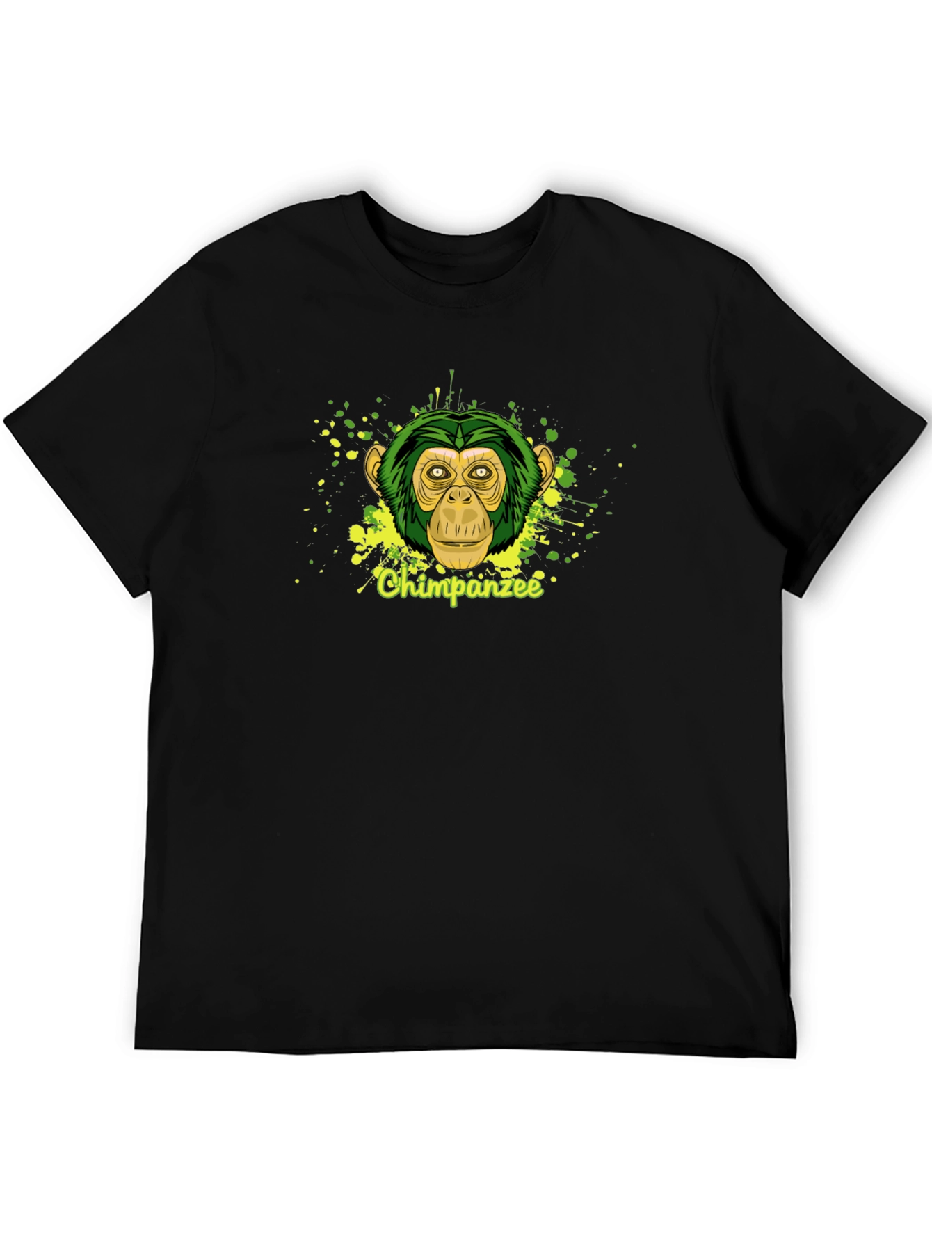 Black Chimpanzee Graphic Tee - Men's Black T-Shirt view 5