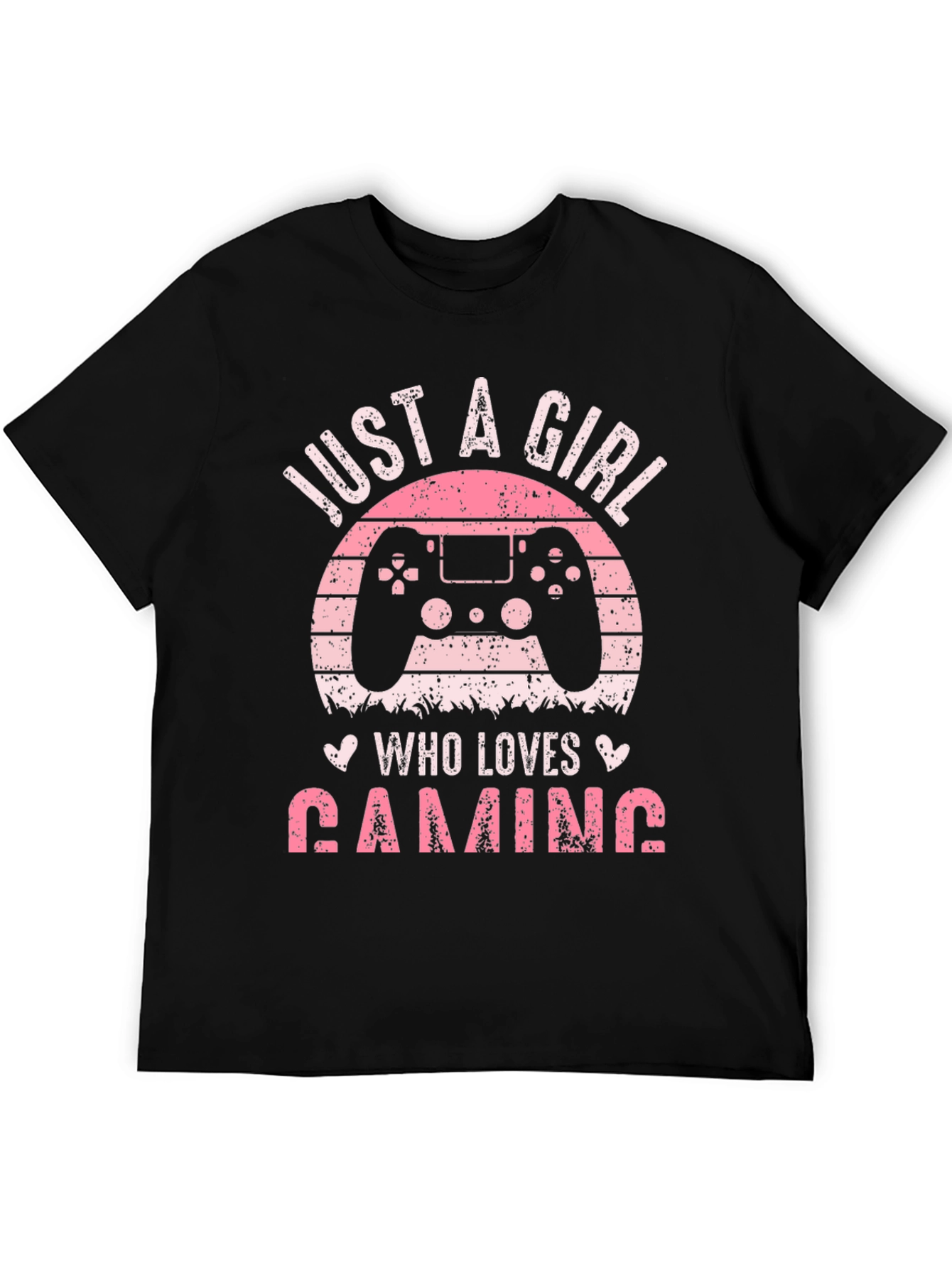 Just A Girl Who Loves Gaming Black T-Shirt - 5