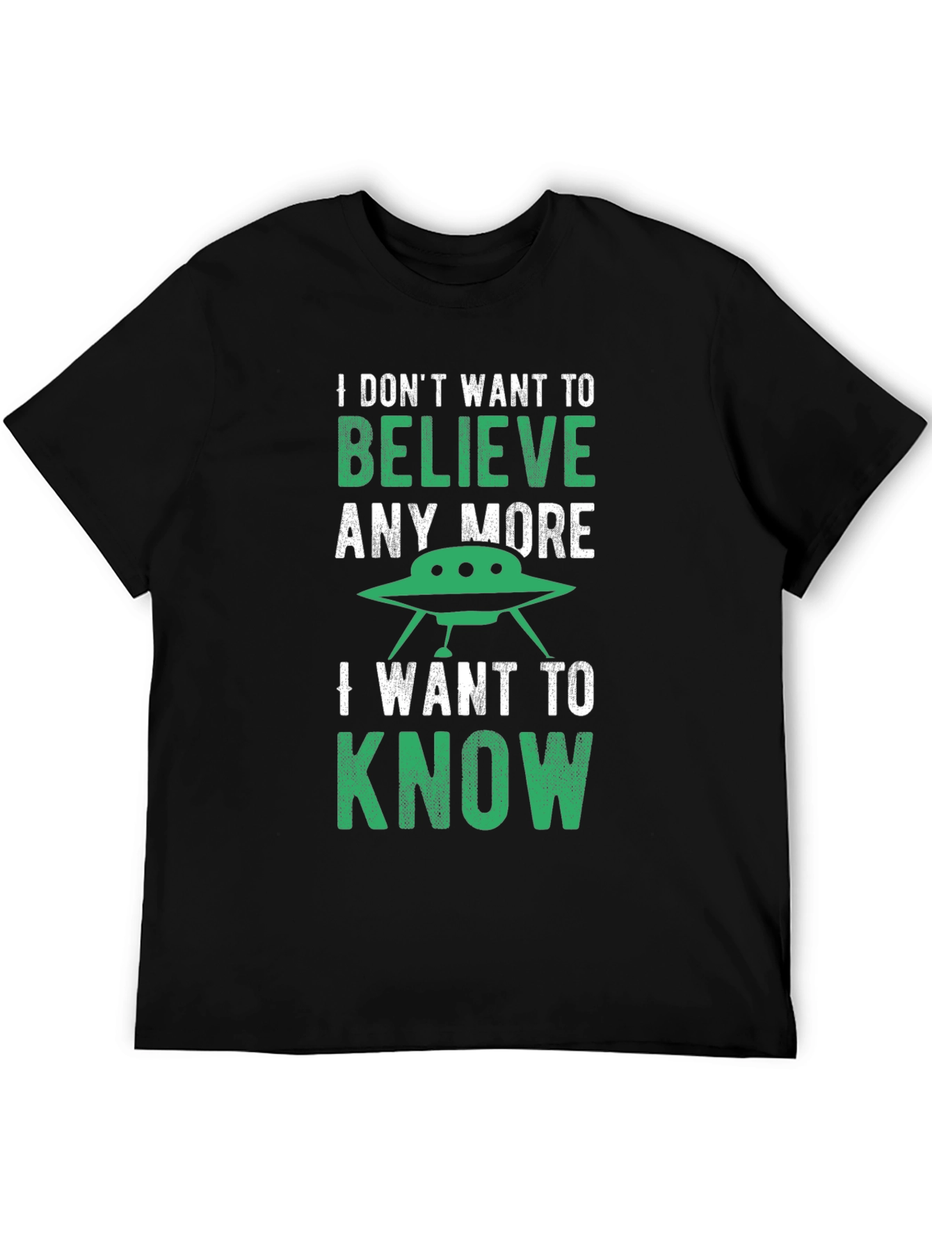 Black I Want to Know UFO Graphic Tee view 5
