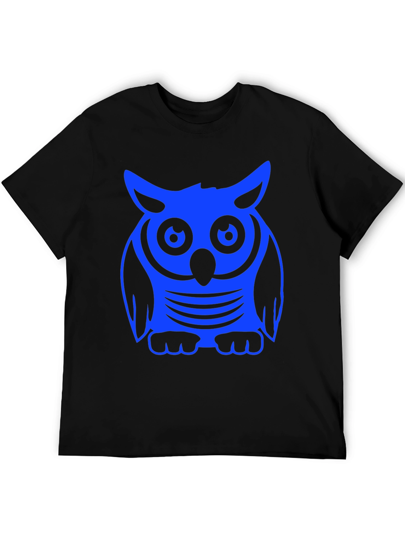 Black Owl Graphic Black T-Shirt view 5