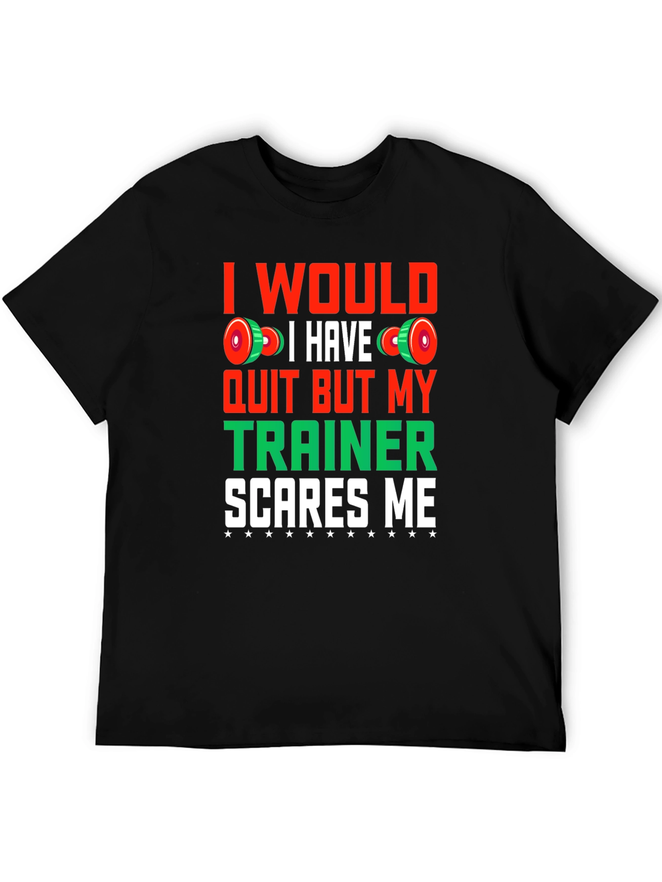 Black Funny Workout Gym Trainer T-Shirt view 5