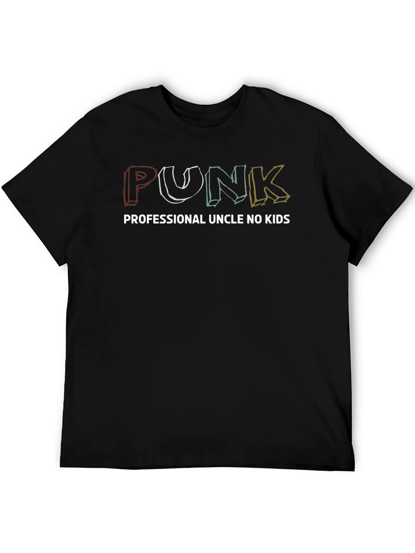 Black Professional Uncle No Kids Graphic T-Shirt view 5