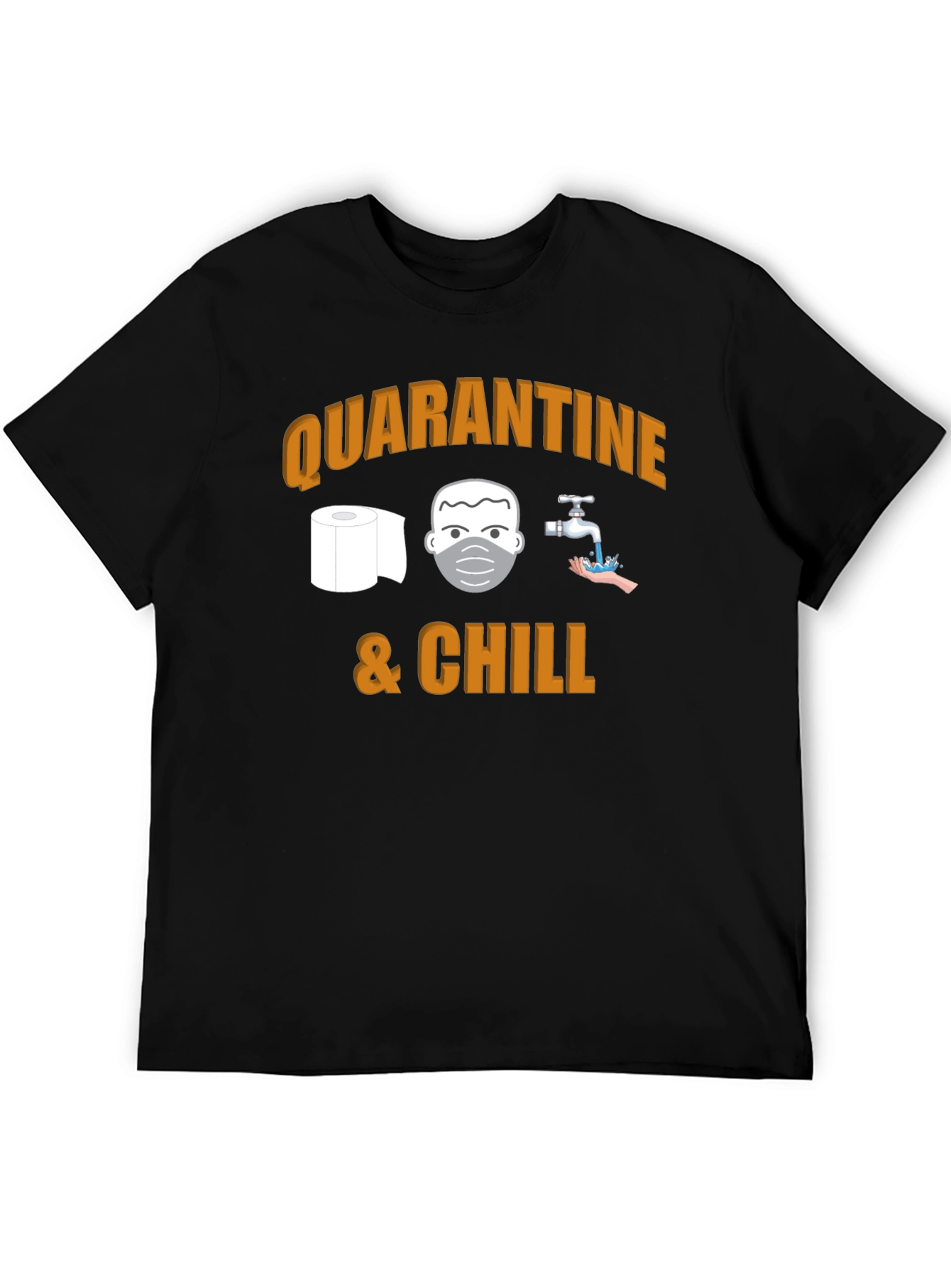 Black Quarantine & Chill Graphic T-Shirt view 5