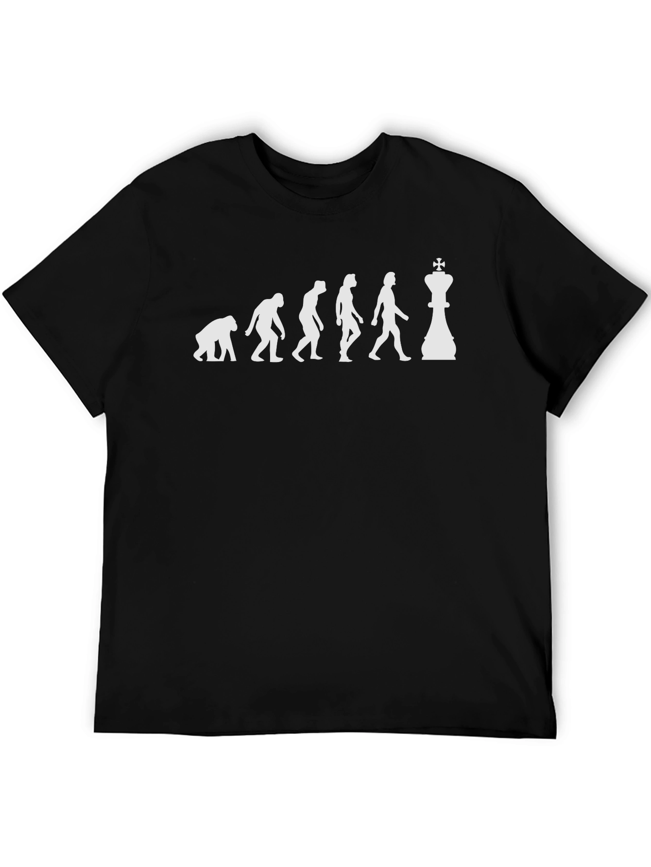 Black Evolution of Chess T-Shirt - Black view 5