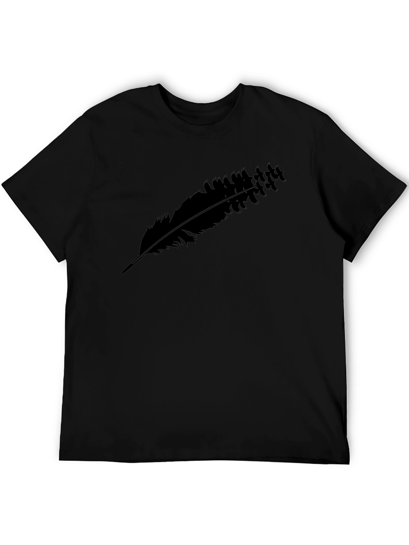 Black Black Feather Graphic Tee - Casual Comfort view 5