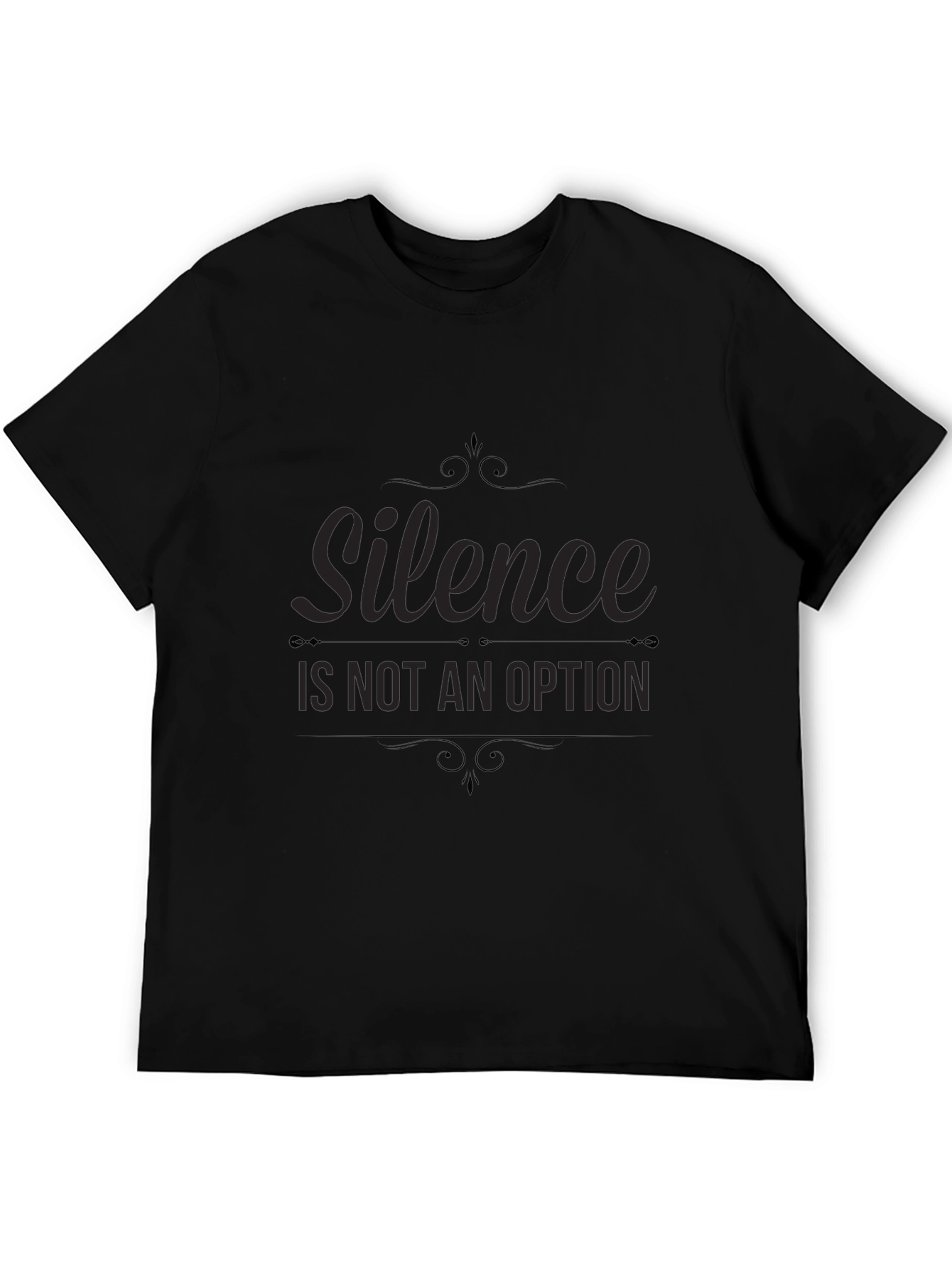 Black Silence Is Not An Option Graphic Tee view 5