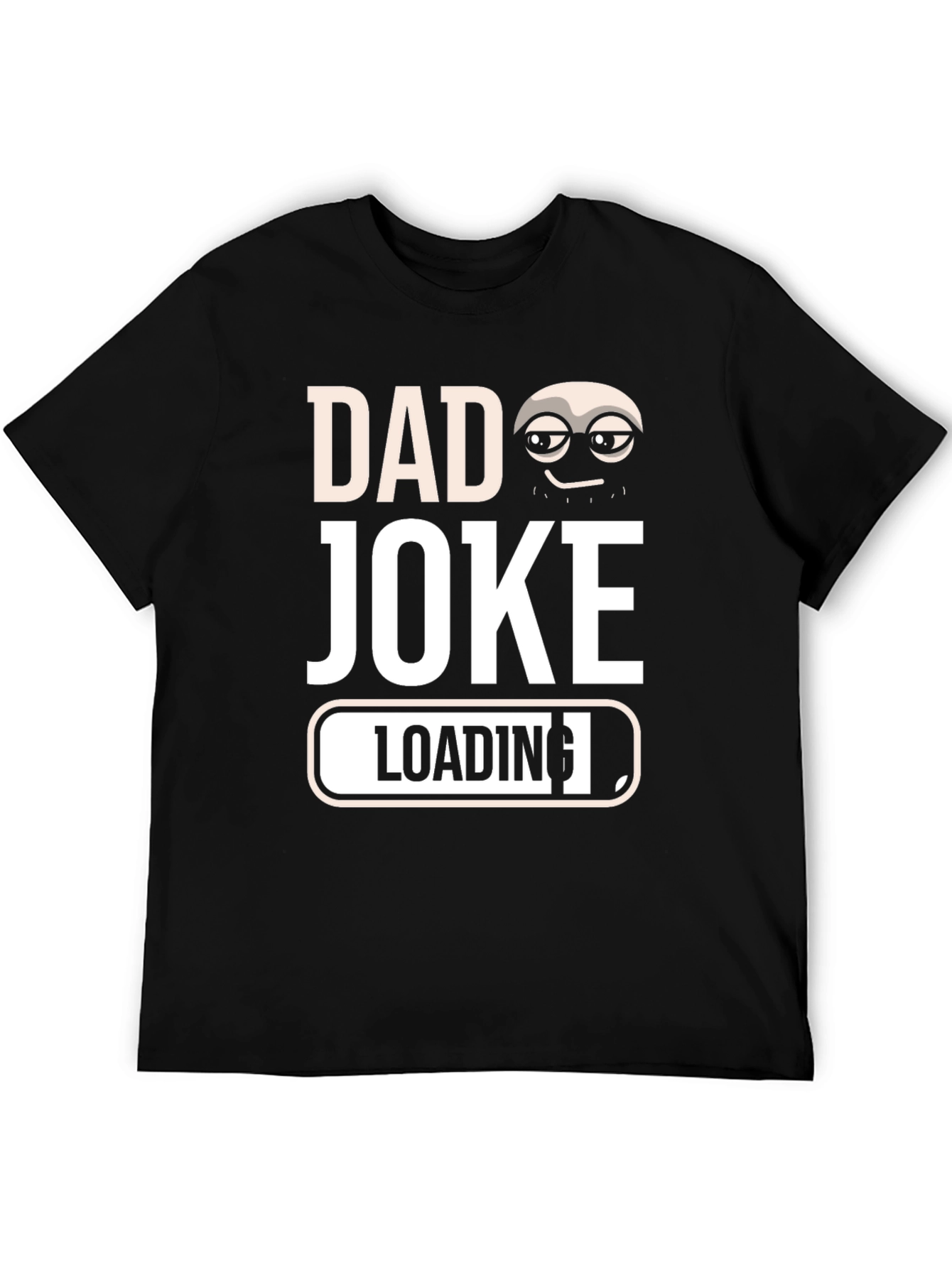 Black Dad Joke Loading T-Shirt - Funny Father's Day Tee view 5