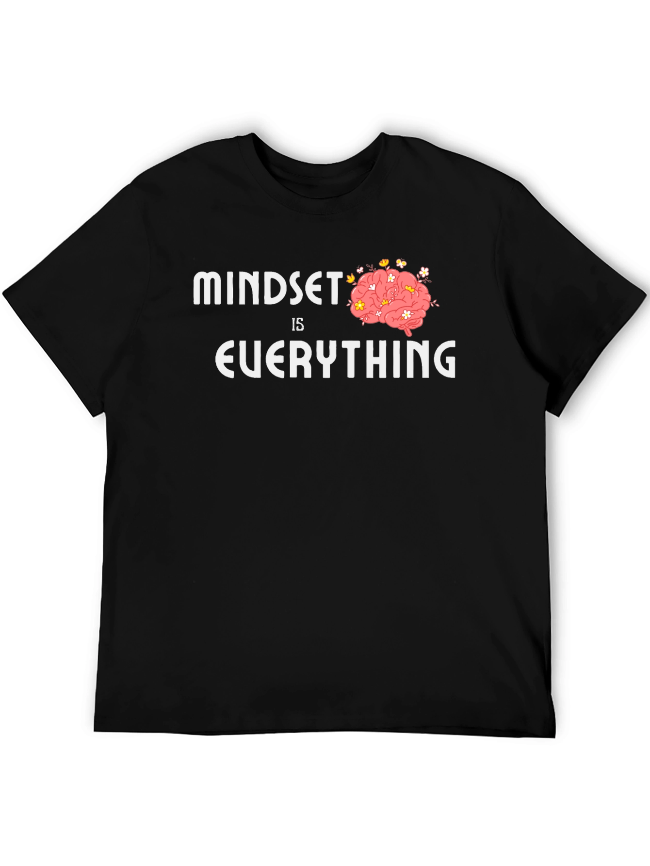 Black Mindset is Everything Graphic Tee - Positive Thinking Shirt view 5