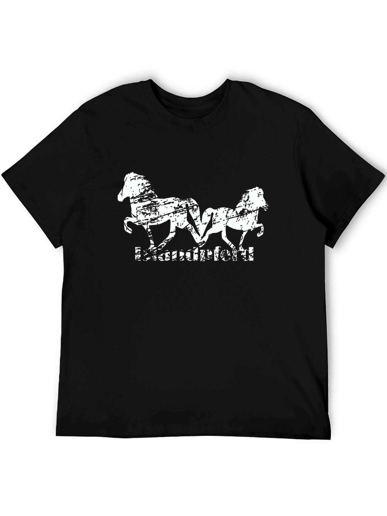 Black Black Horse Graphic Tee - Unisex Casual Comfort view 5
