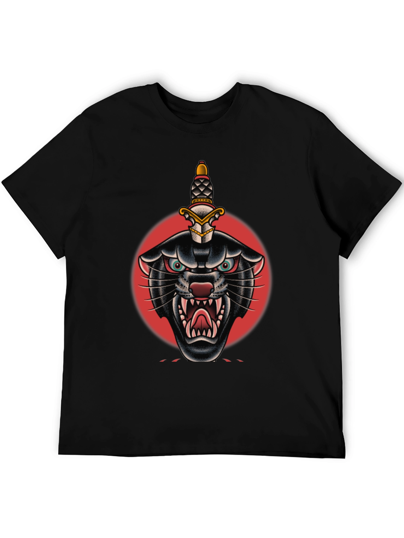 Black Black Panther Dagger Graphic Tee - Bold Streetwear Style view 5