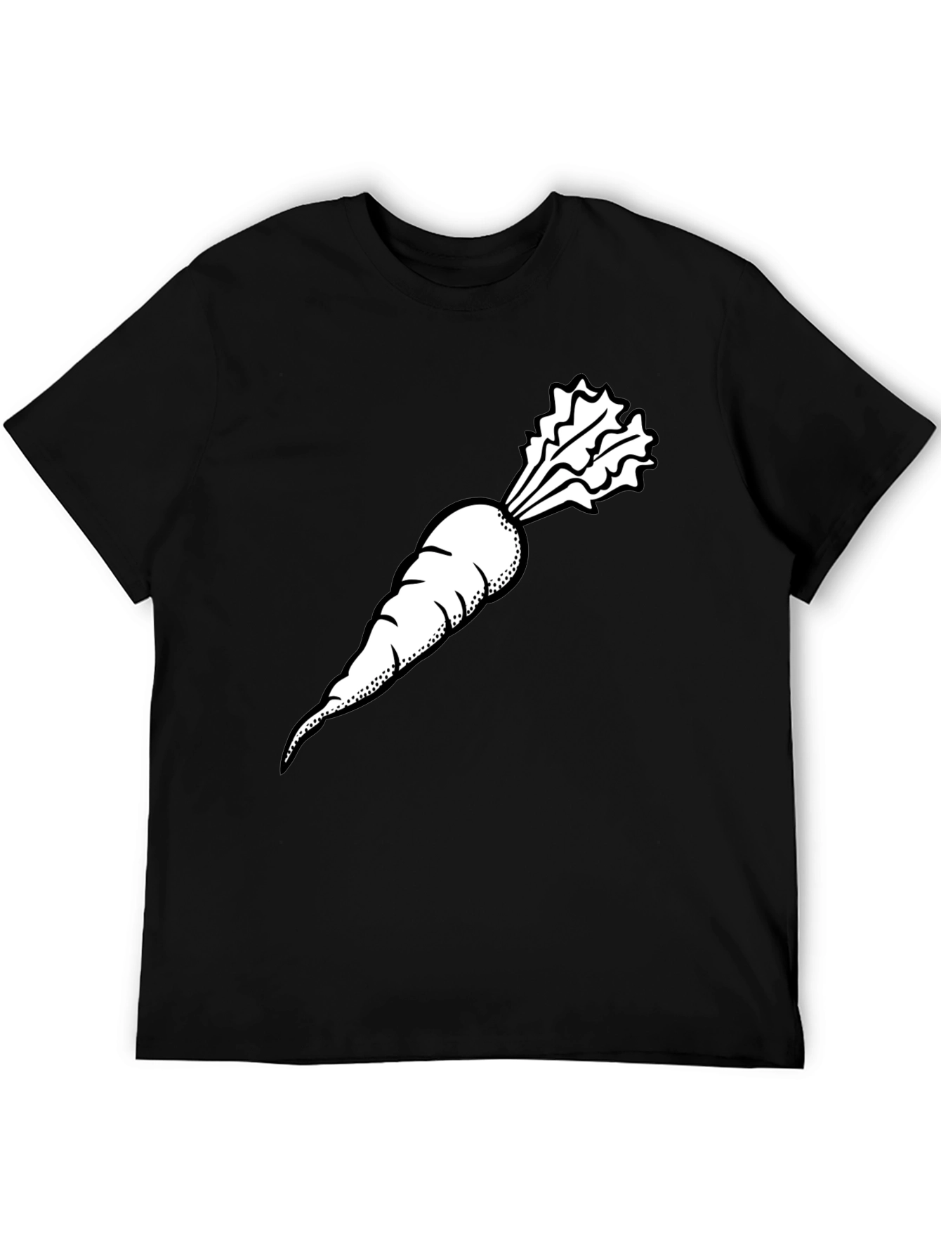 Black Carrot Graphic Tee - Black, Casual Style view 5