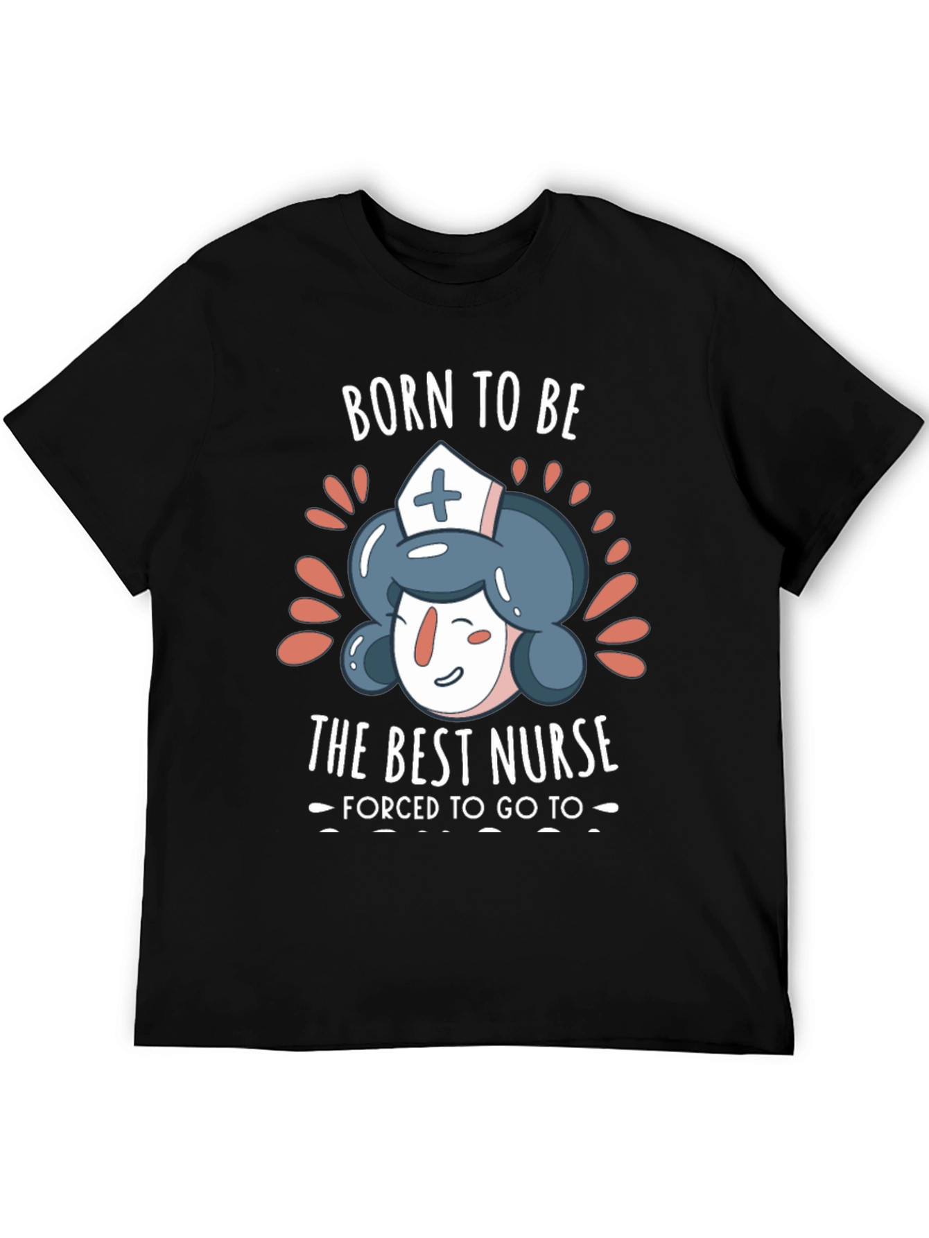 Black Born to Be The Best Nurse T-Shirt view 5