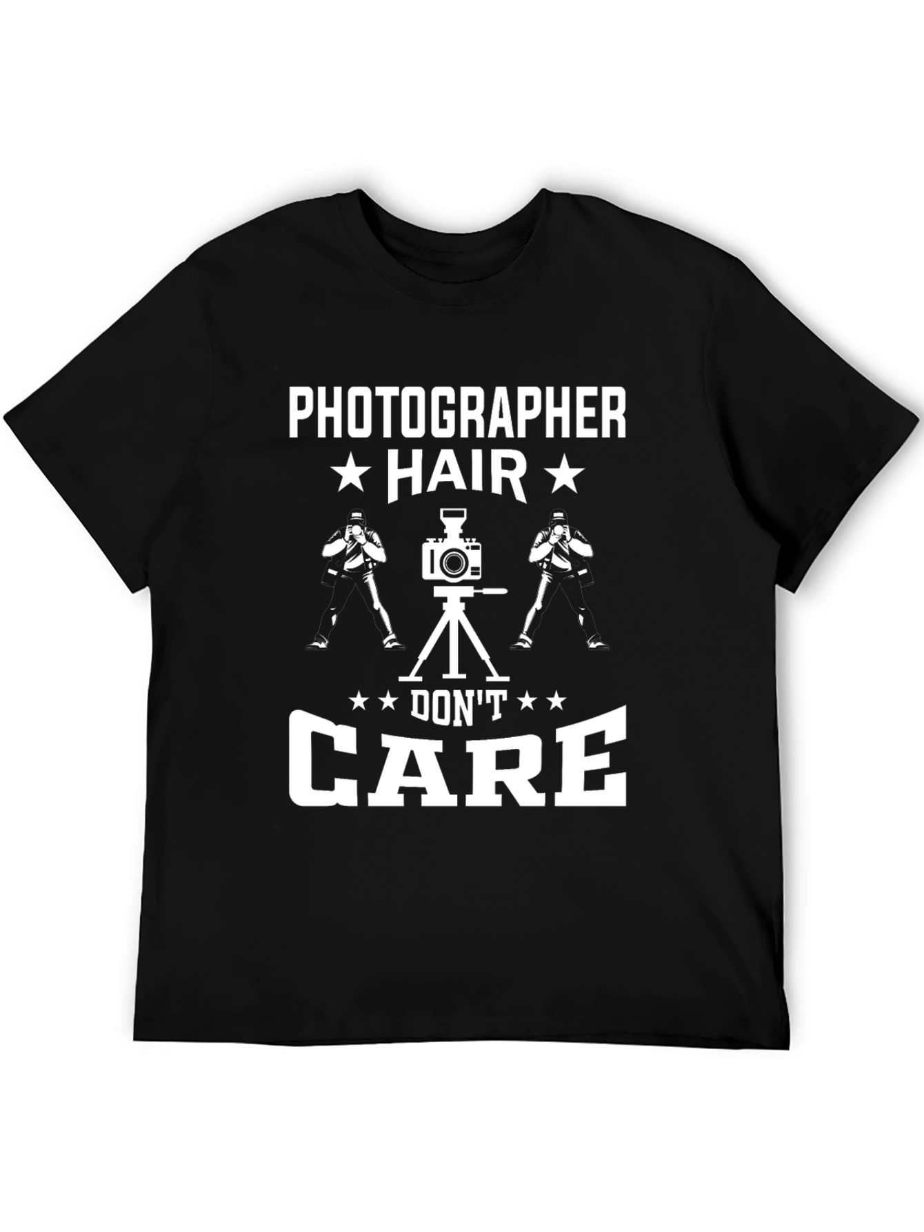Black Photographer Hair Don't Care T-Shirt view 5