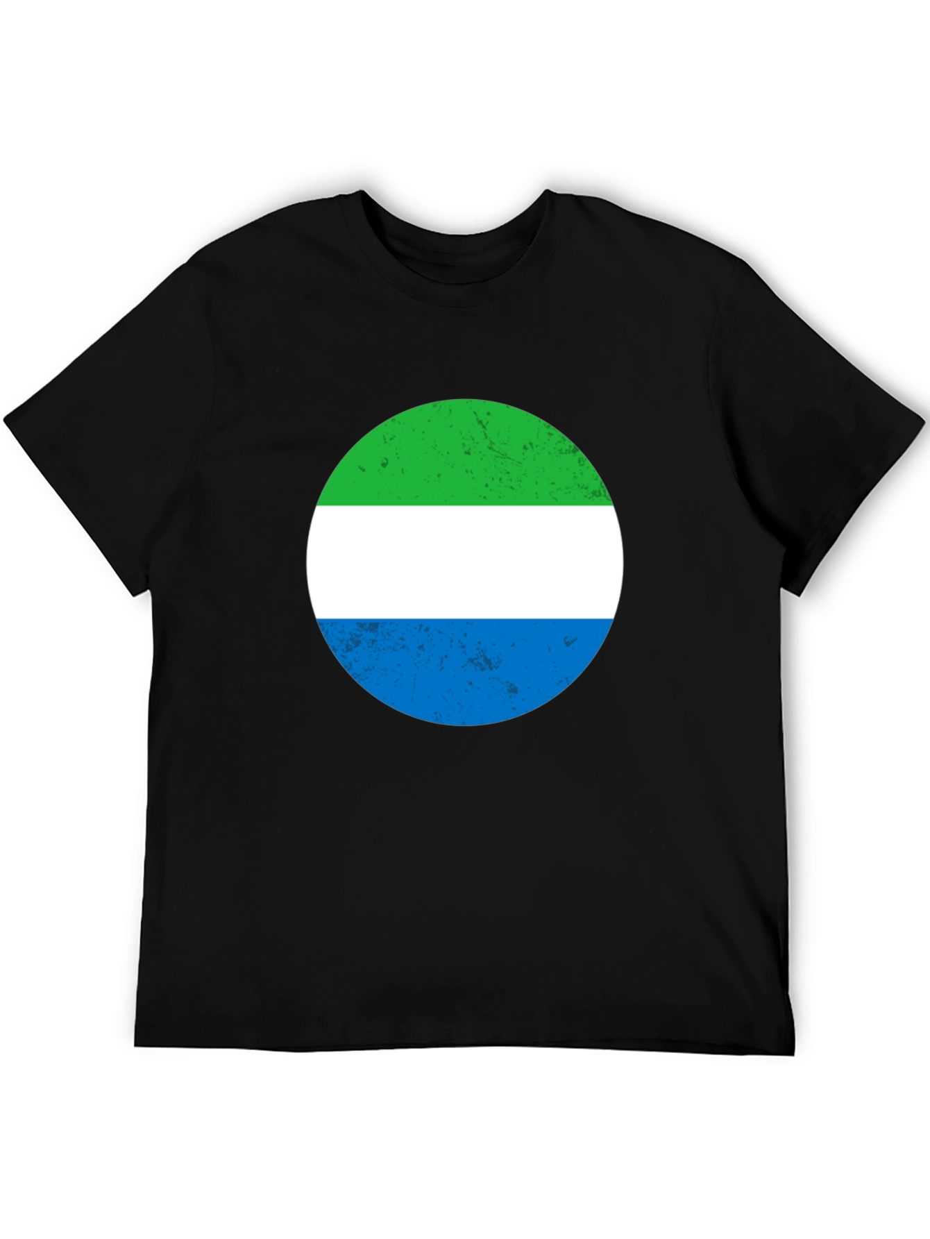 Black Sierra Leone Flag T-Shirt view 5