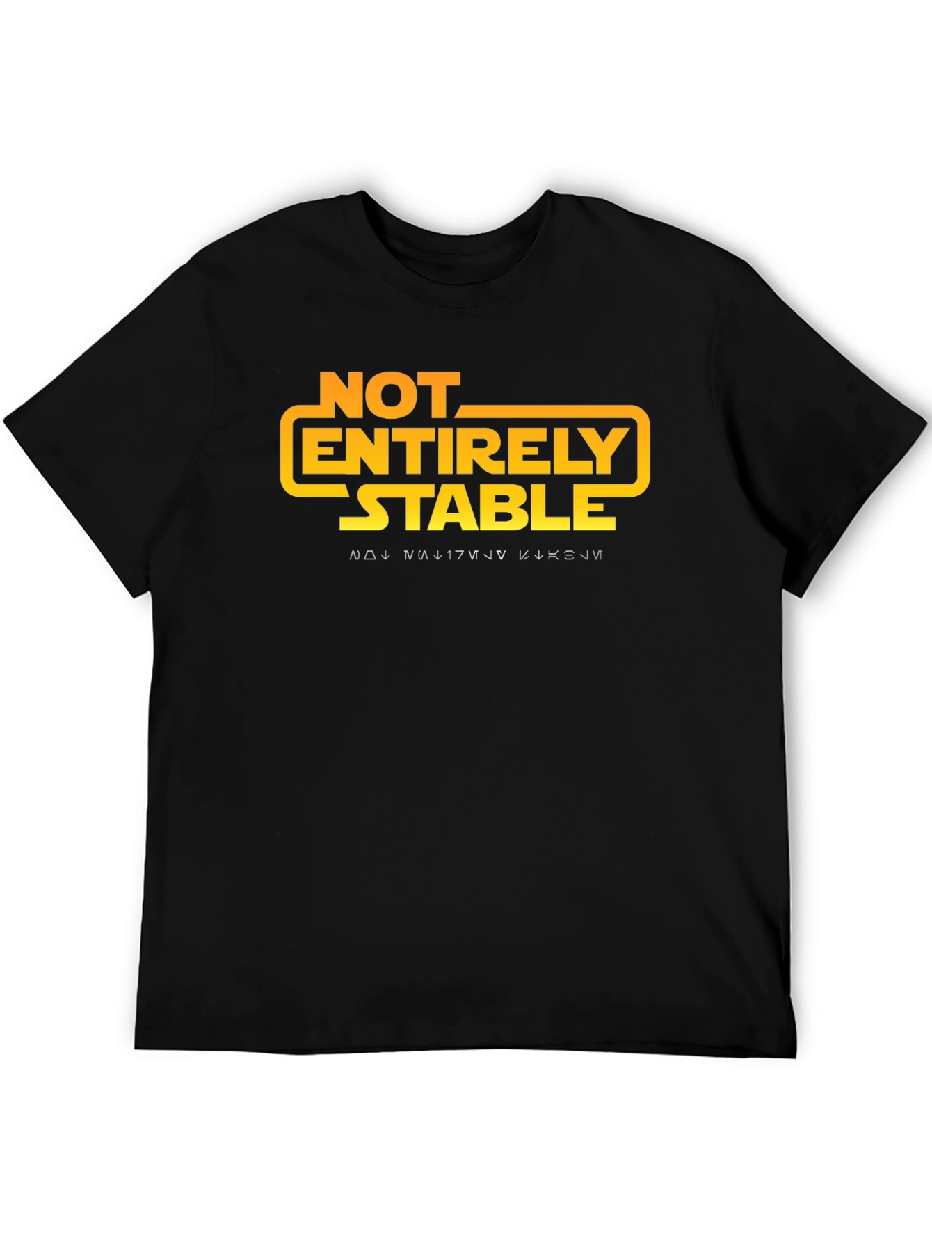 Black Not Entirely Stable Black Graphic Tee view 5