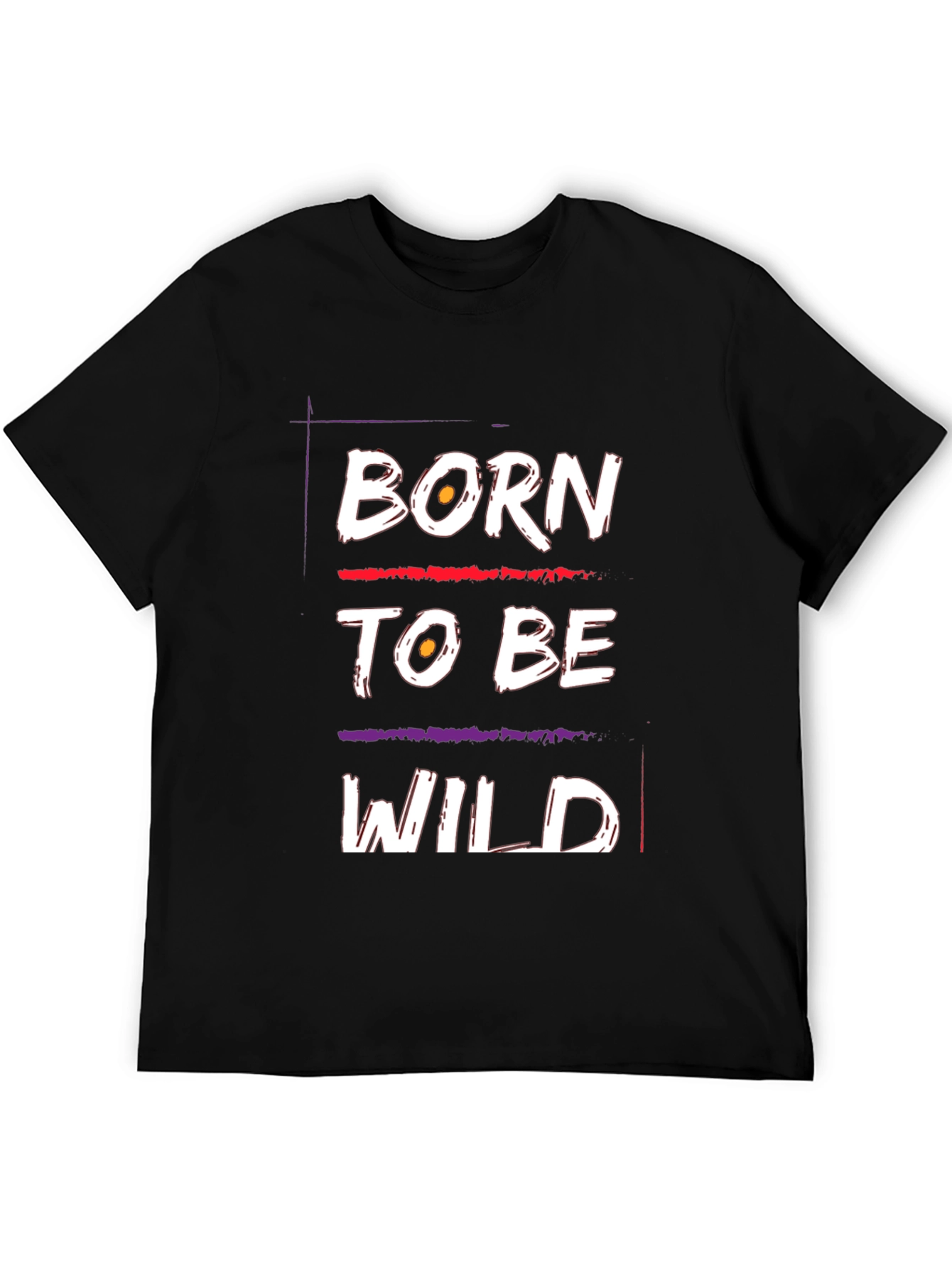 Black Born to Be Wild Graphic T-Shirt - Black view 5