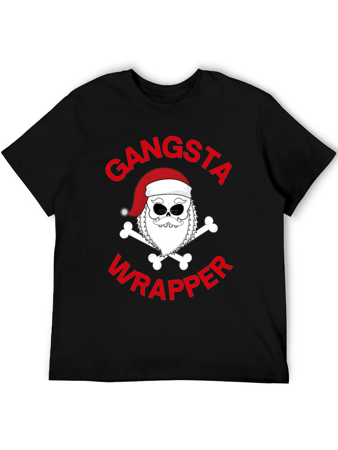 Black Gangsta Wrapper Santa T-Shirt view 5