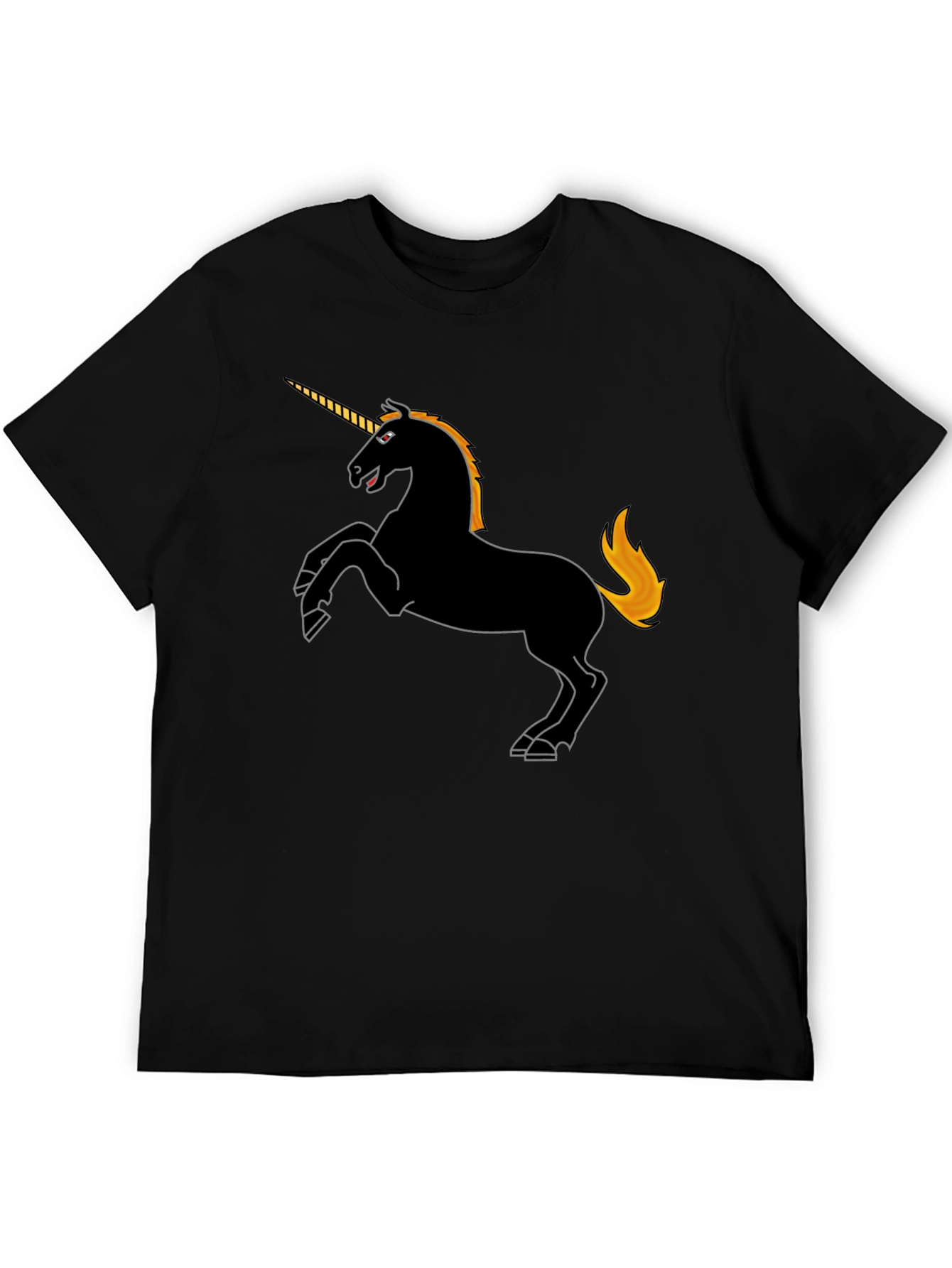 Black Black Unicorn Graphic Tee - Stylish Men's T-Shirt view 5