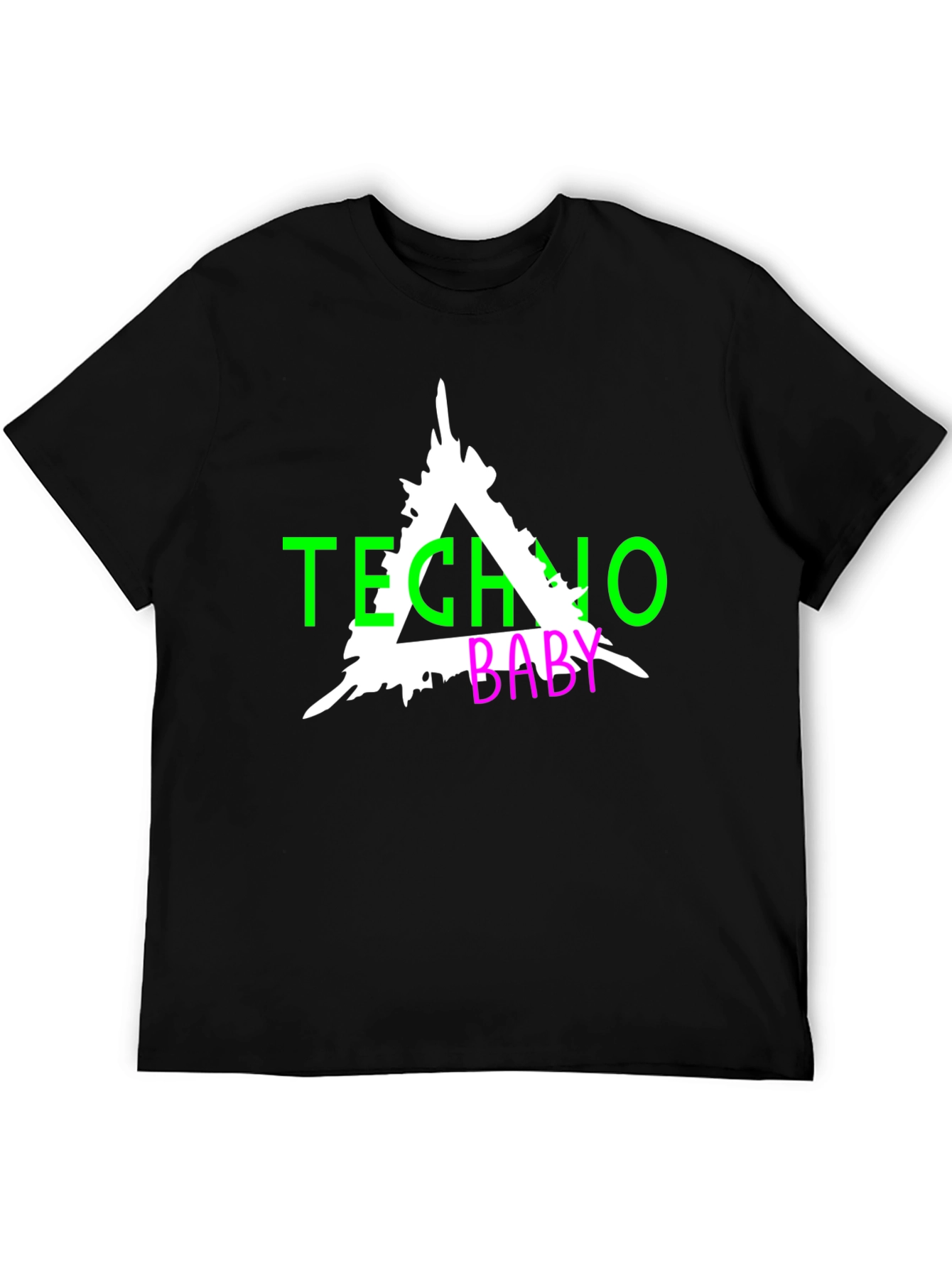 Black Techno Baby Graphic Tee - Black view 5