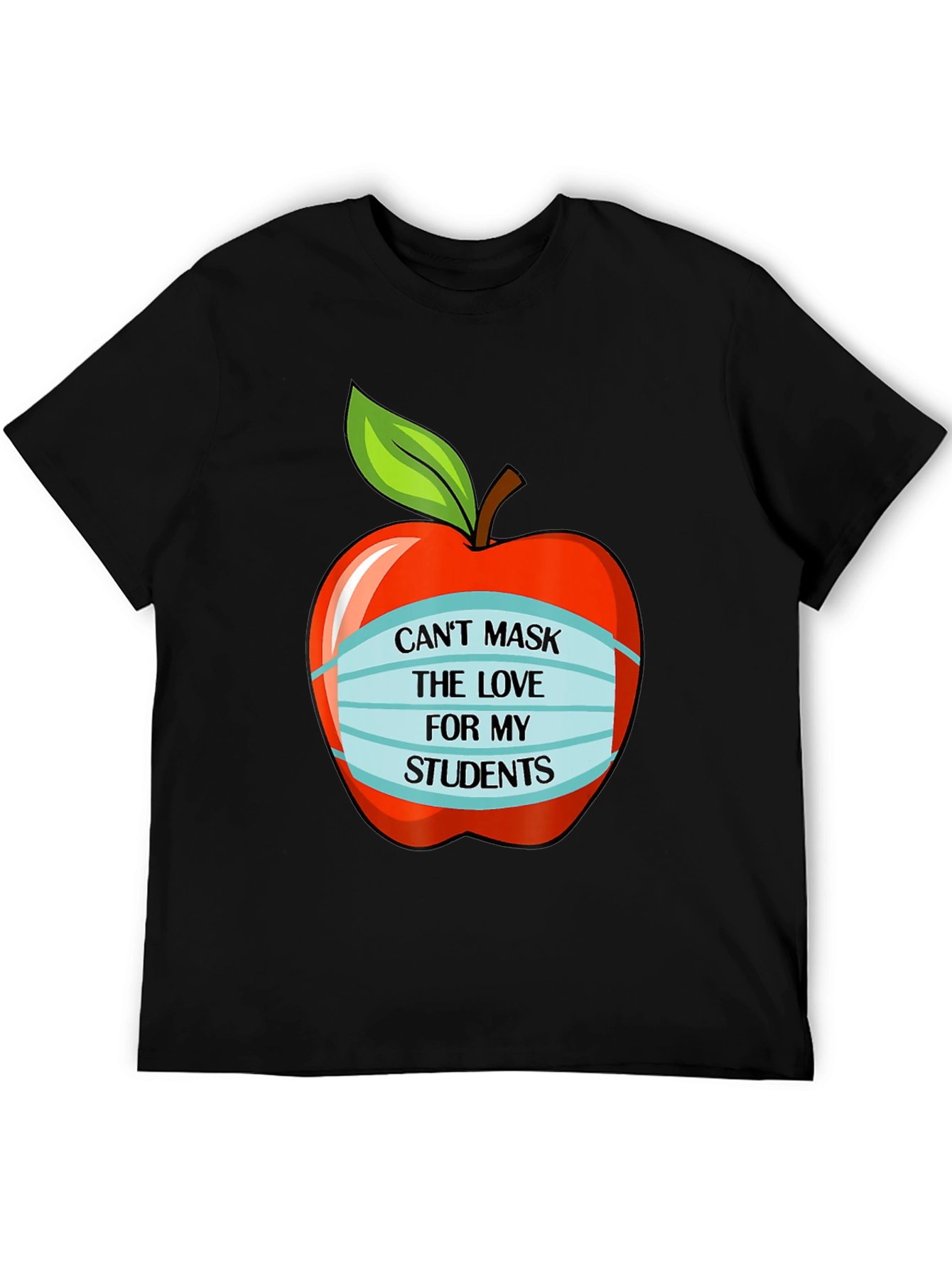 Black Teacher Love Mask T-Shirt view 5